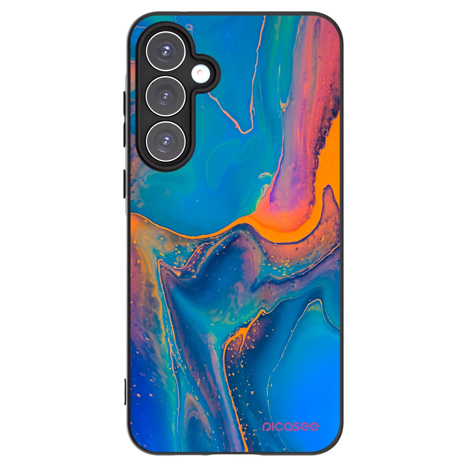 Picasee fekete szilikon tok az alábbi mobiltelefonokra Samsung Galaxy A55 5G A556B - Rainbow