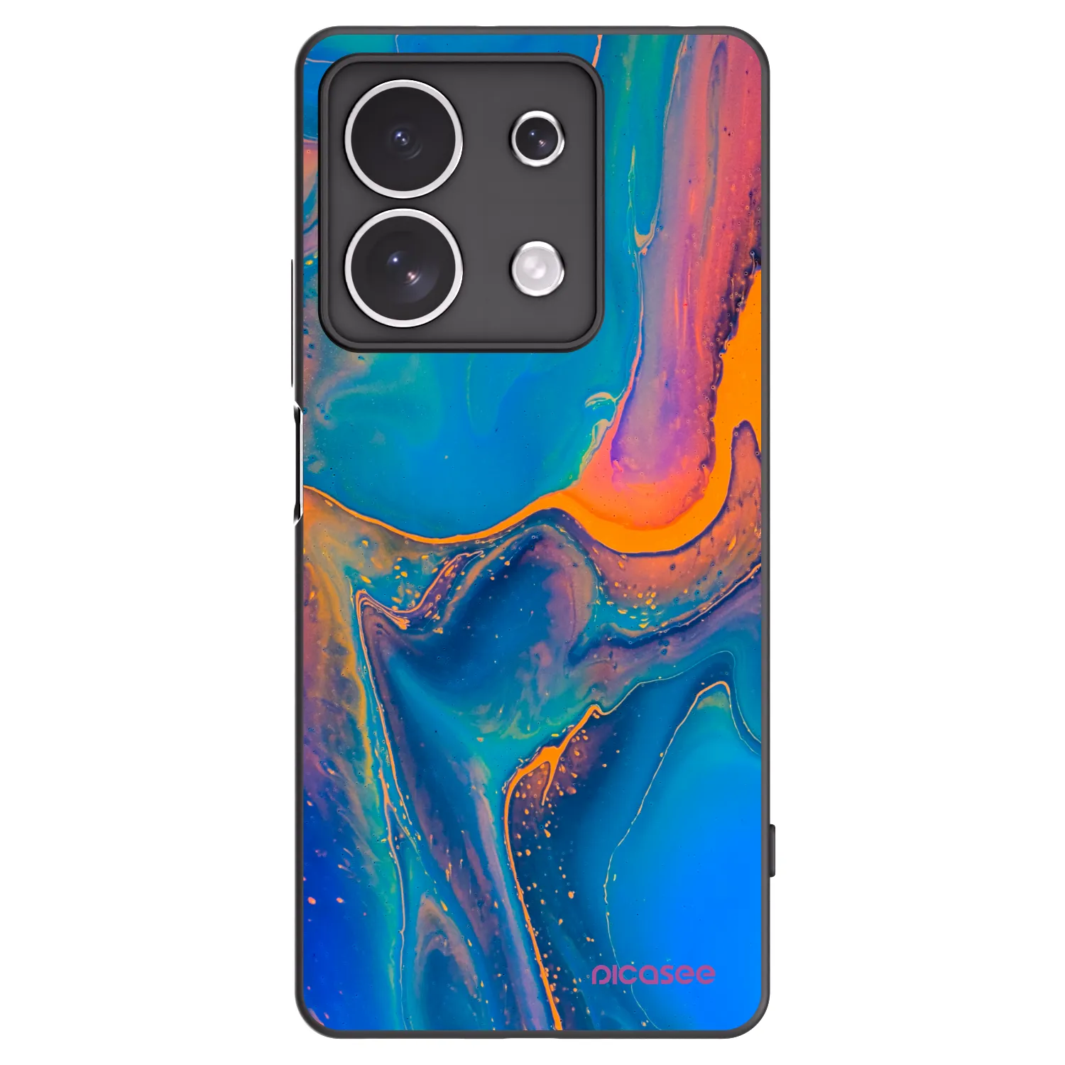Picasee fekete szilikon tok az alábbi mobiltelefonokra Xiaomi Redmi Note 13 4G - Rainbow