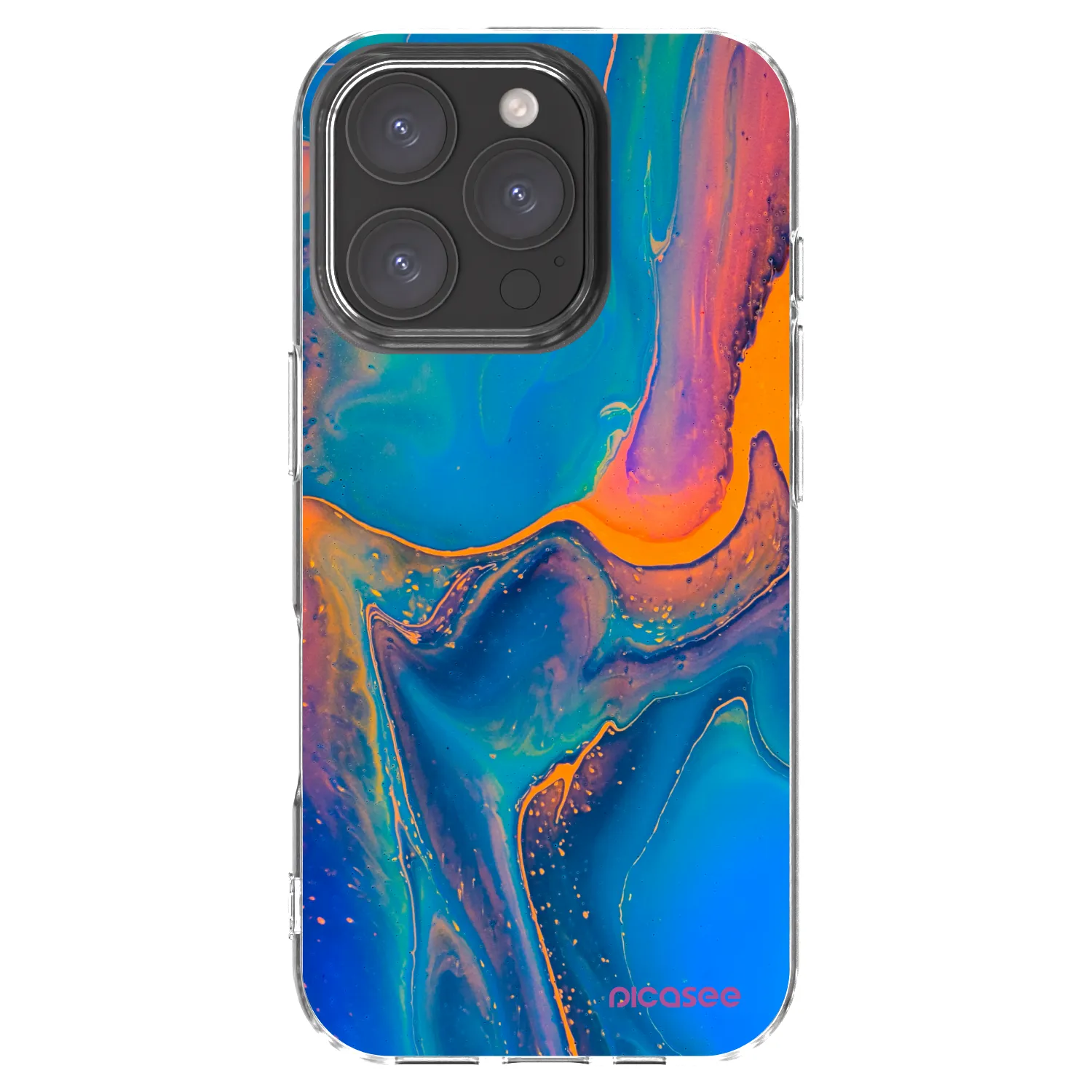 Picasee átlátszó szilikon tok az alábbi mobiltelefonokra Apple iPhone 16 Pro - Rainbow