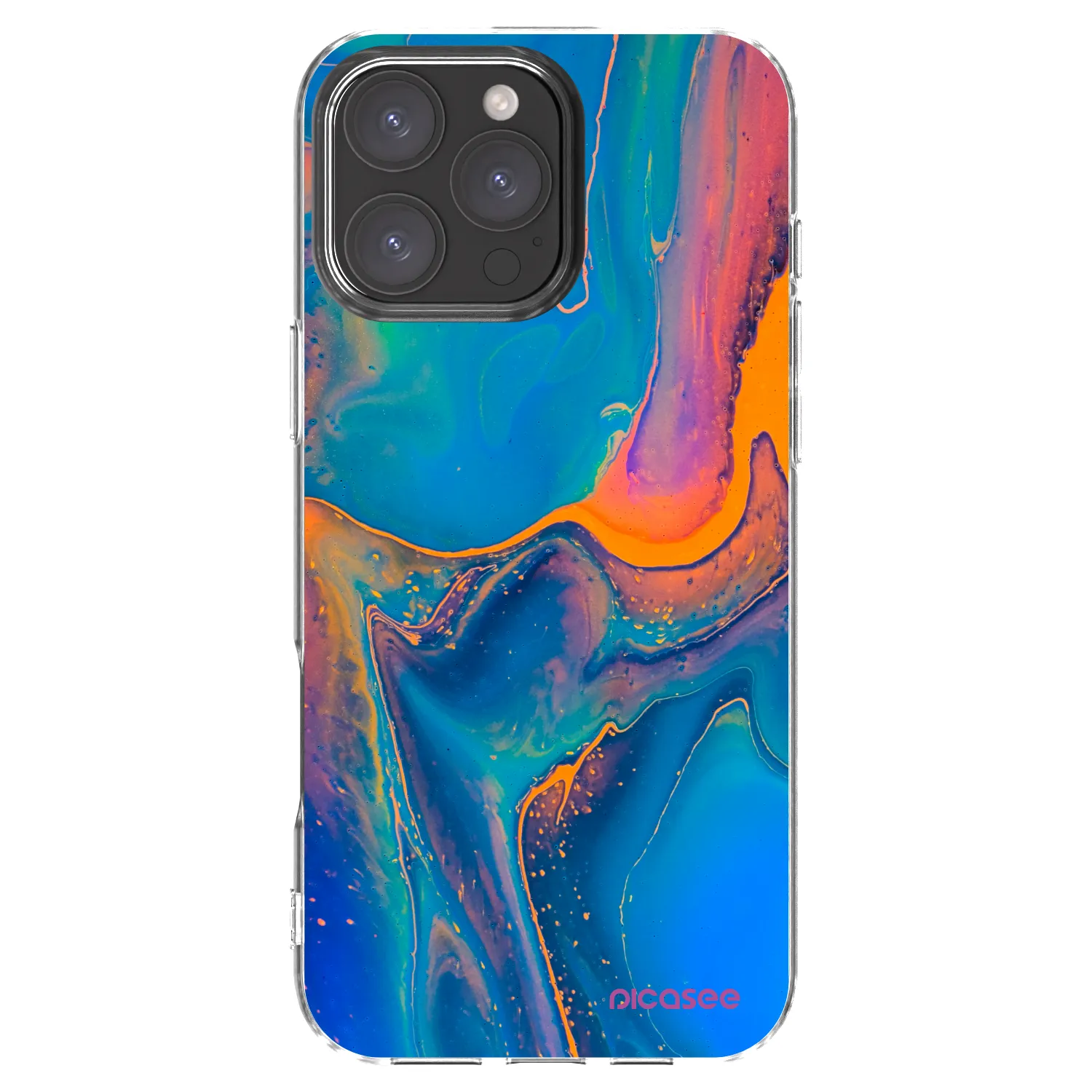 Picasee átlátszó szilikon tok az alábbi mobiltelefonokra Apple iPhone 16 Pro Max - Rainbow