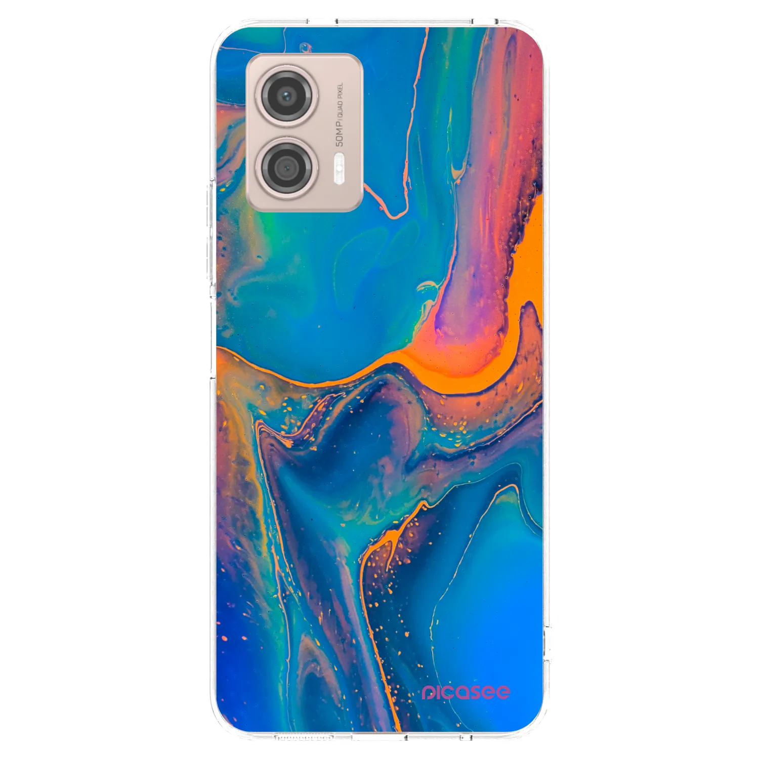 Picasee átlátszó szilikon tok az alábbi mobiltelefonokra Motorola Moto G53 5G - Rainbow