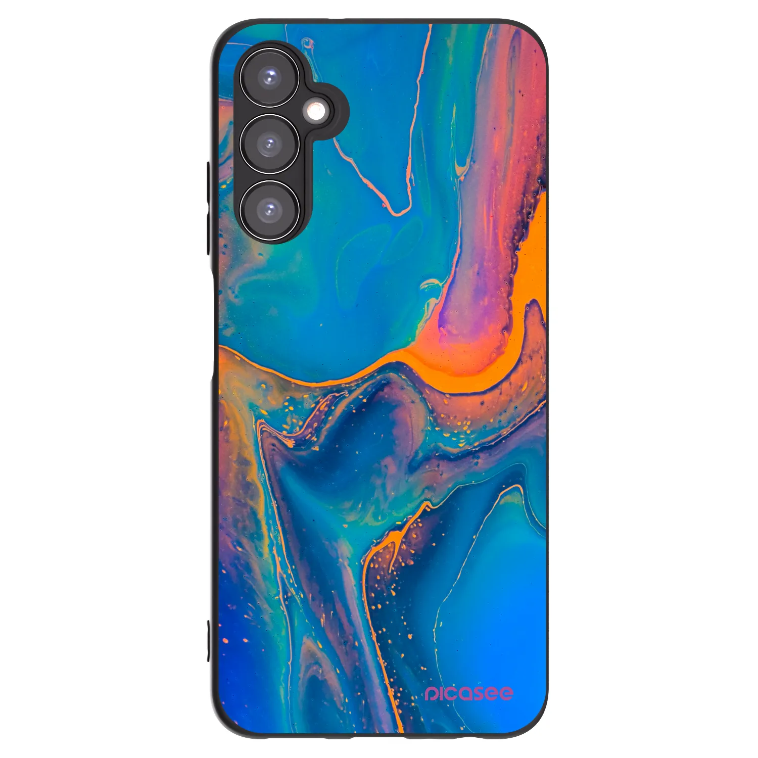 Picasee fekete szilikon tok az alábbi mobiltelefonokra Samsung Galaxy A05s A057G - Rainbow