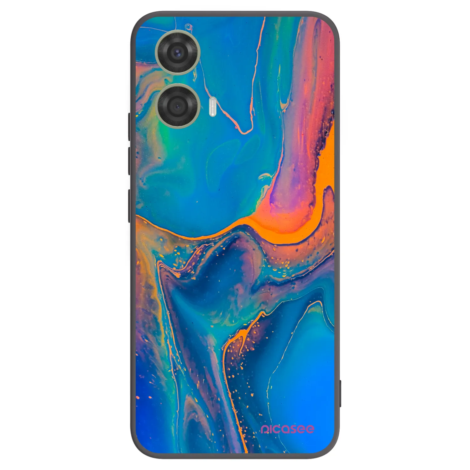 Picasee fekete szilikon tok az alábbi mobiltelefonokra Motorola Moto G24 - Rainbow