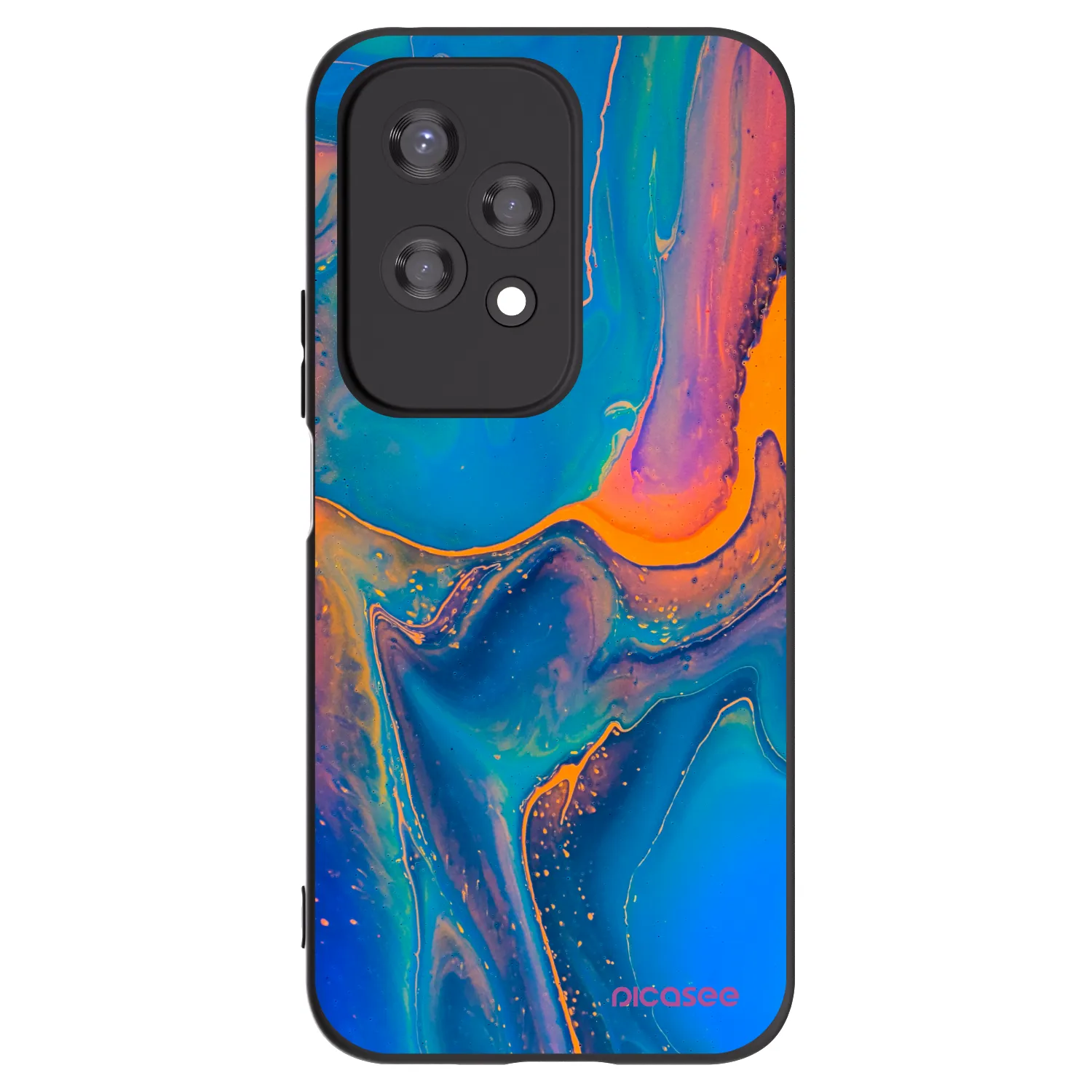 Picasee fekete szilikon tok az alábbi mobiltelefonokra Honor 200 Lite - Rainbow