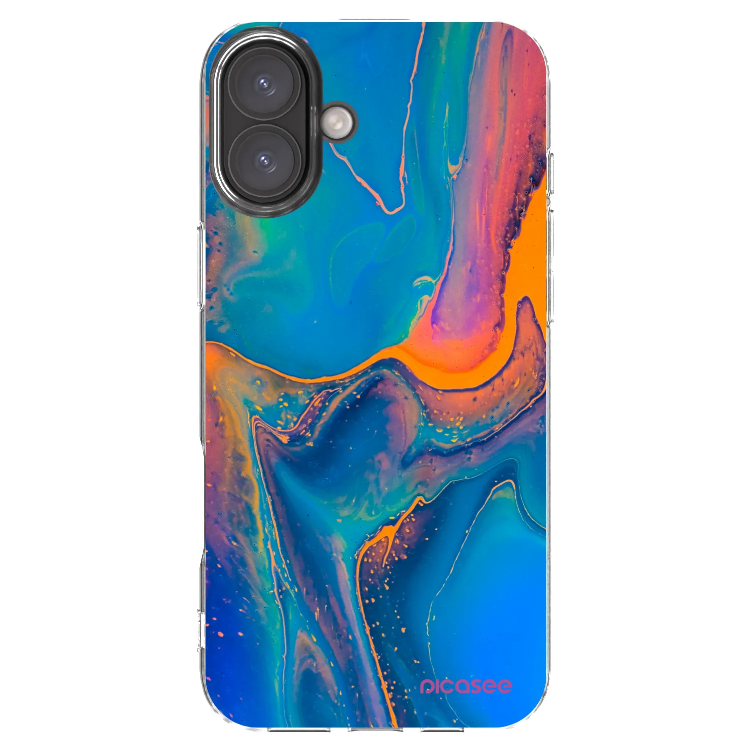 Picasee átlátszó szilikon tok az alábbi mobiltelefonokra Apple iPhone 16 Plus - Rainbow