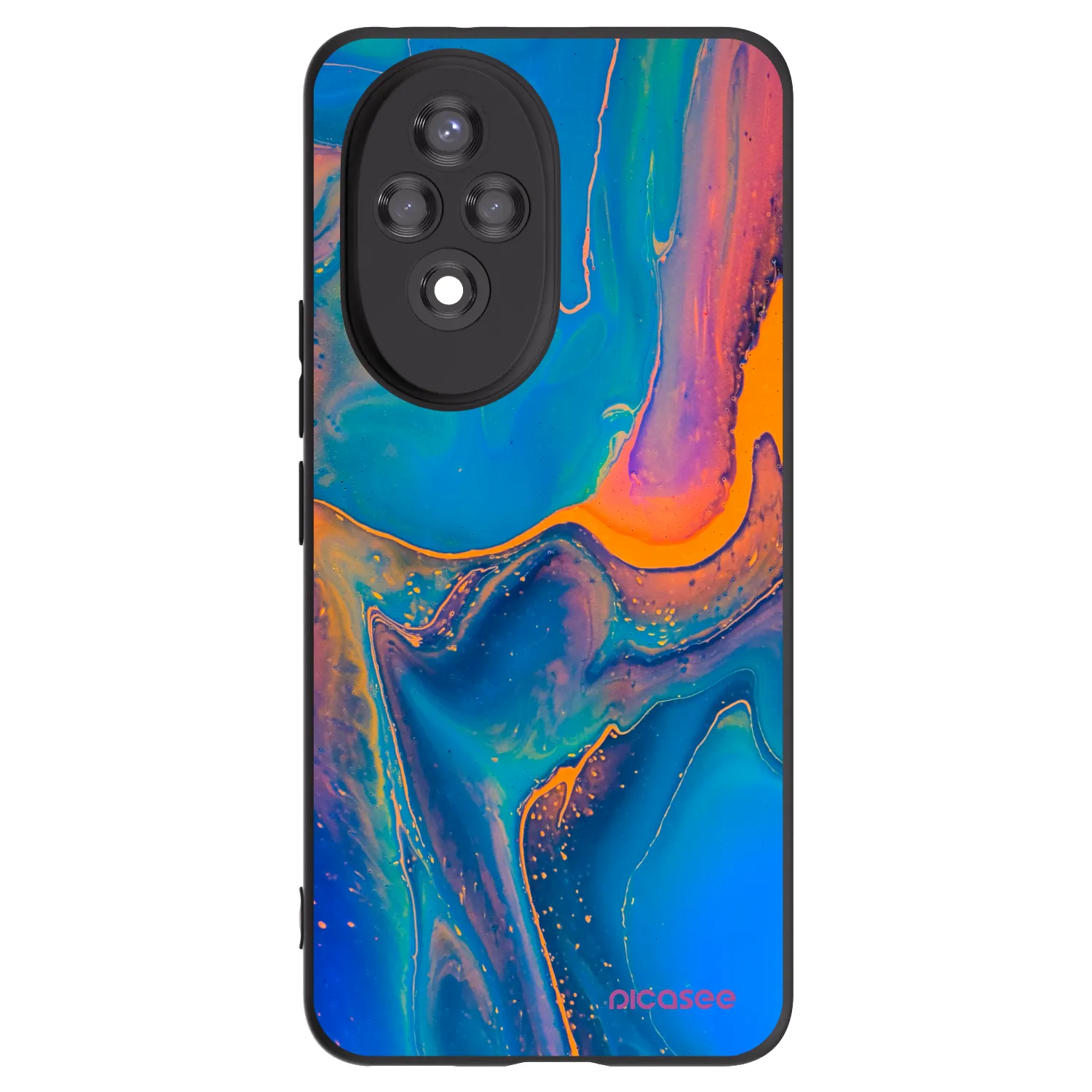 Picasee fekete szilikon tok az alábbi mobiltelefonokra Honor 200 Pro 5G - Rainbow