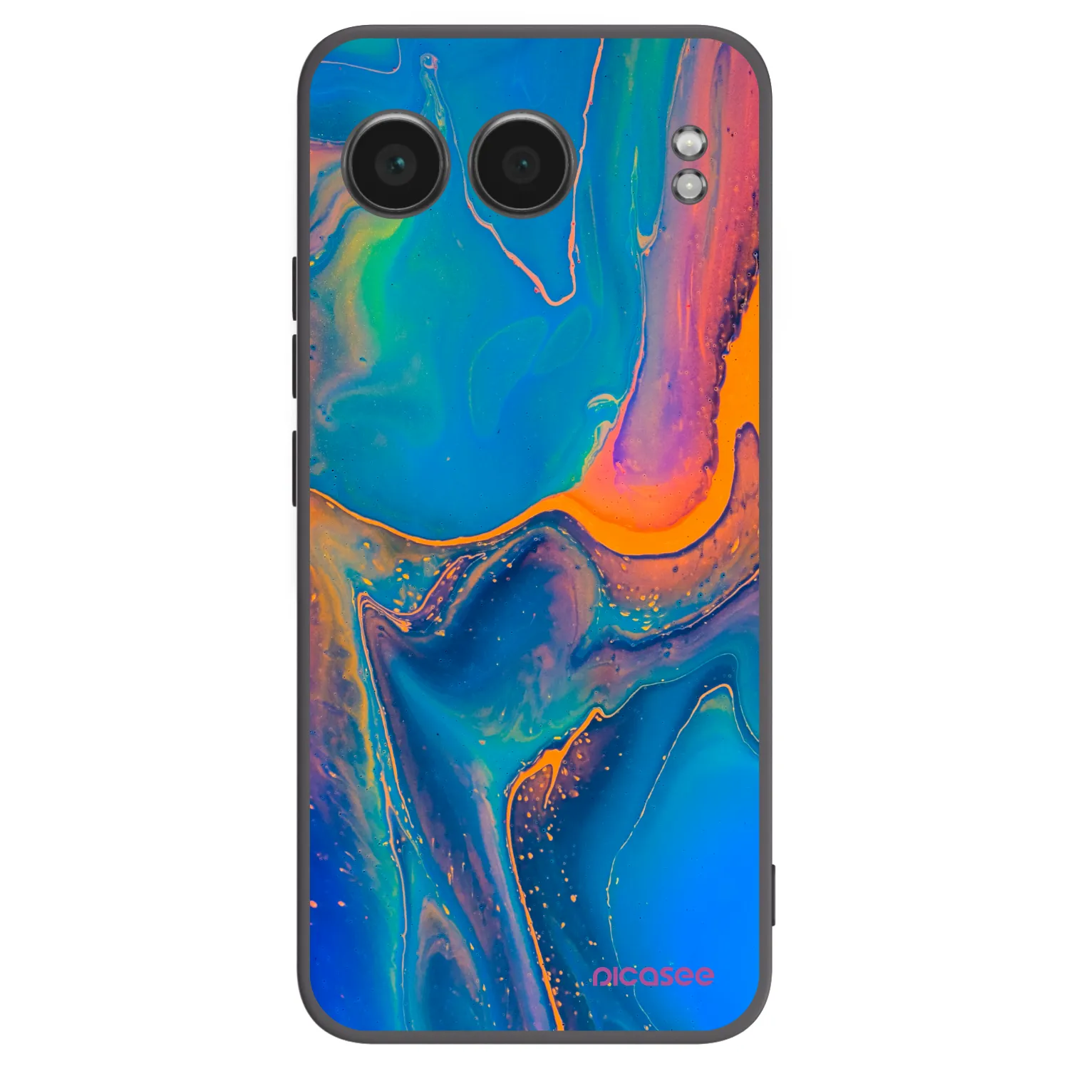Picasee fekete szilikon tok az alábbi mobiltelefonokra OnePlus Nord 4 - Rainbow