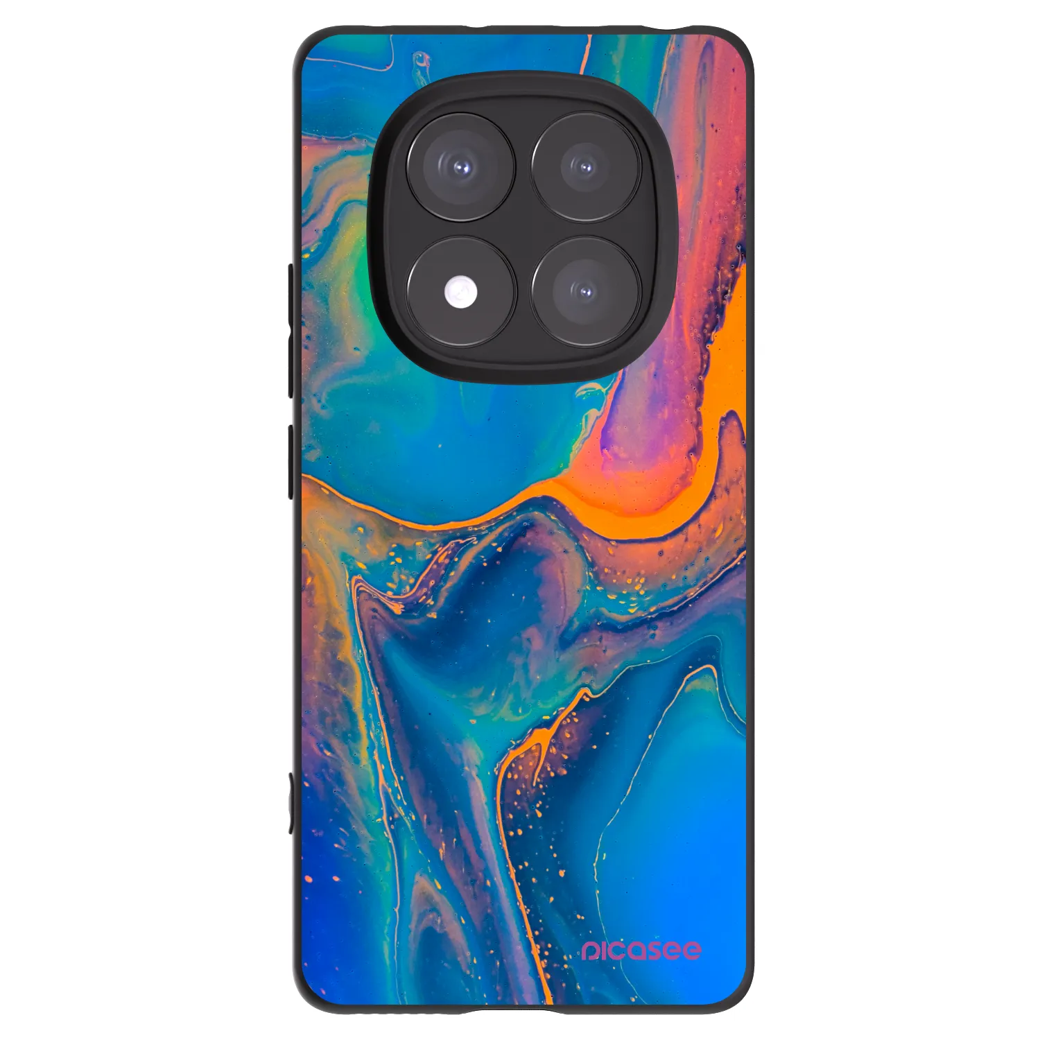 Picasee fekete szilikon tok az alábbi mobiltelefonokra Xiaomi Redmi Note 14 Pro 5G - Rainbow