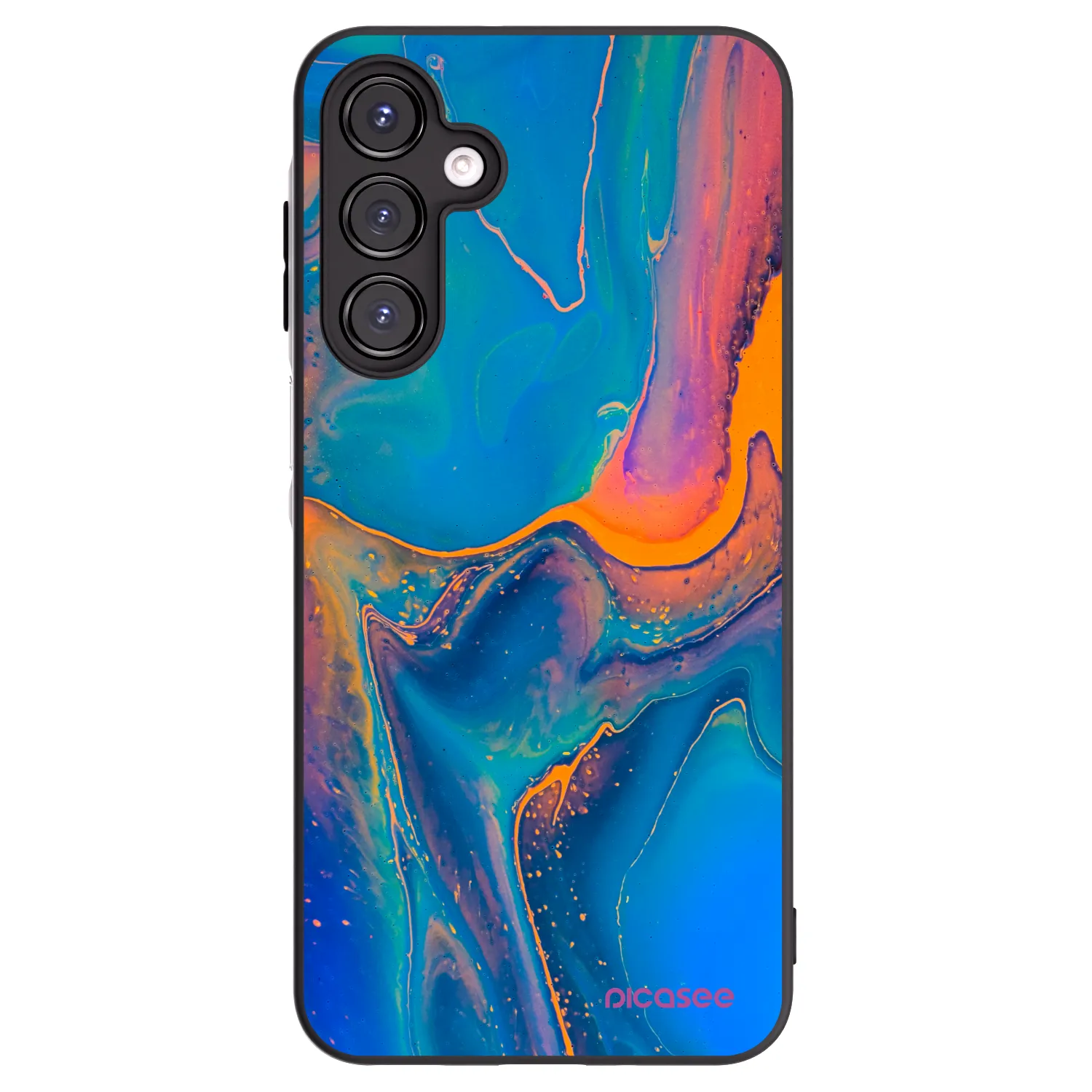 Picasee fekete szilikon tok az alábbi mobiltelefonokra Samsung Galaxy A16 5G - Rainbow