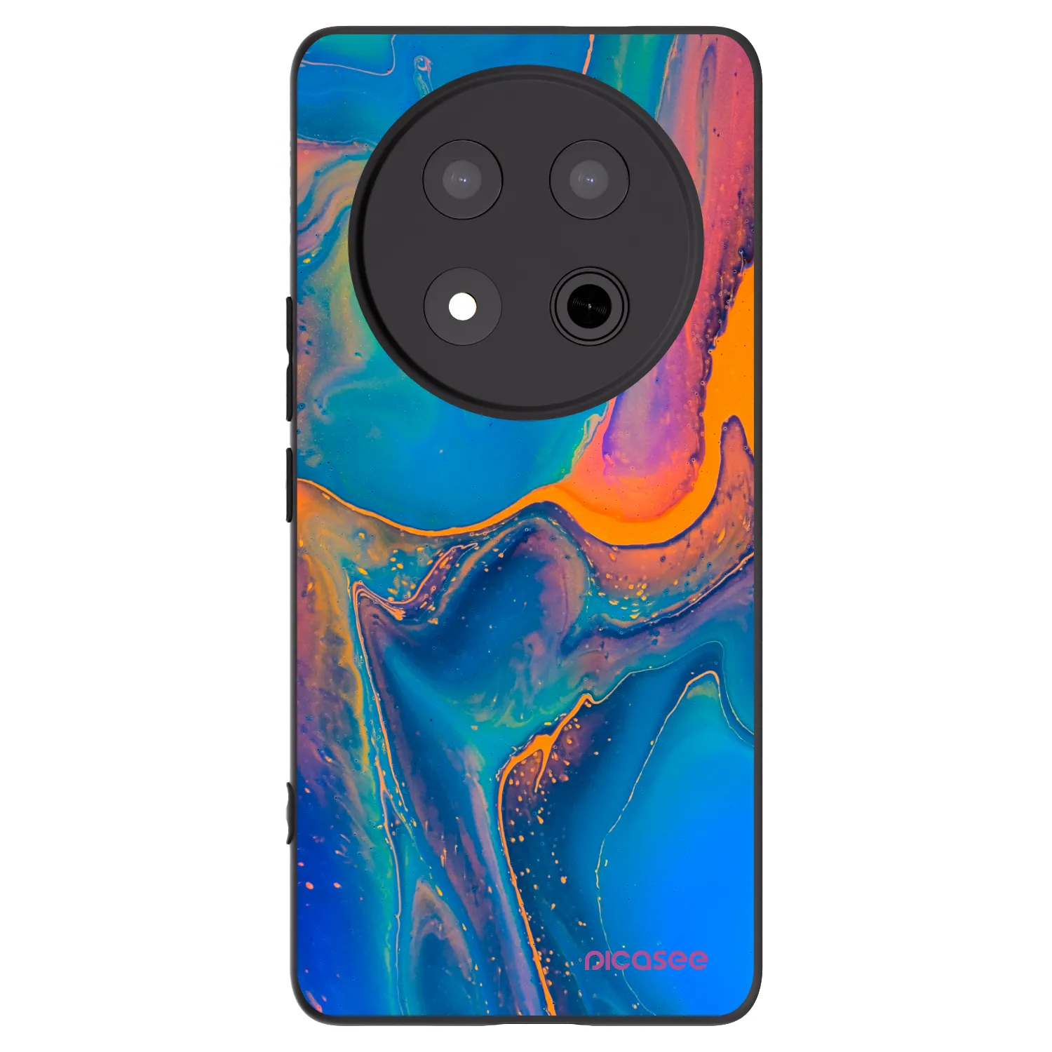 Picasee fekete szilikon tok az alábbi mobiltelefonokra Honor Magic7 Lite 5G - Rainbow