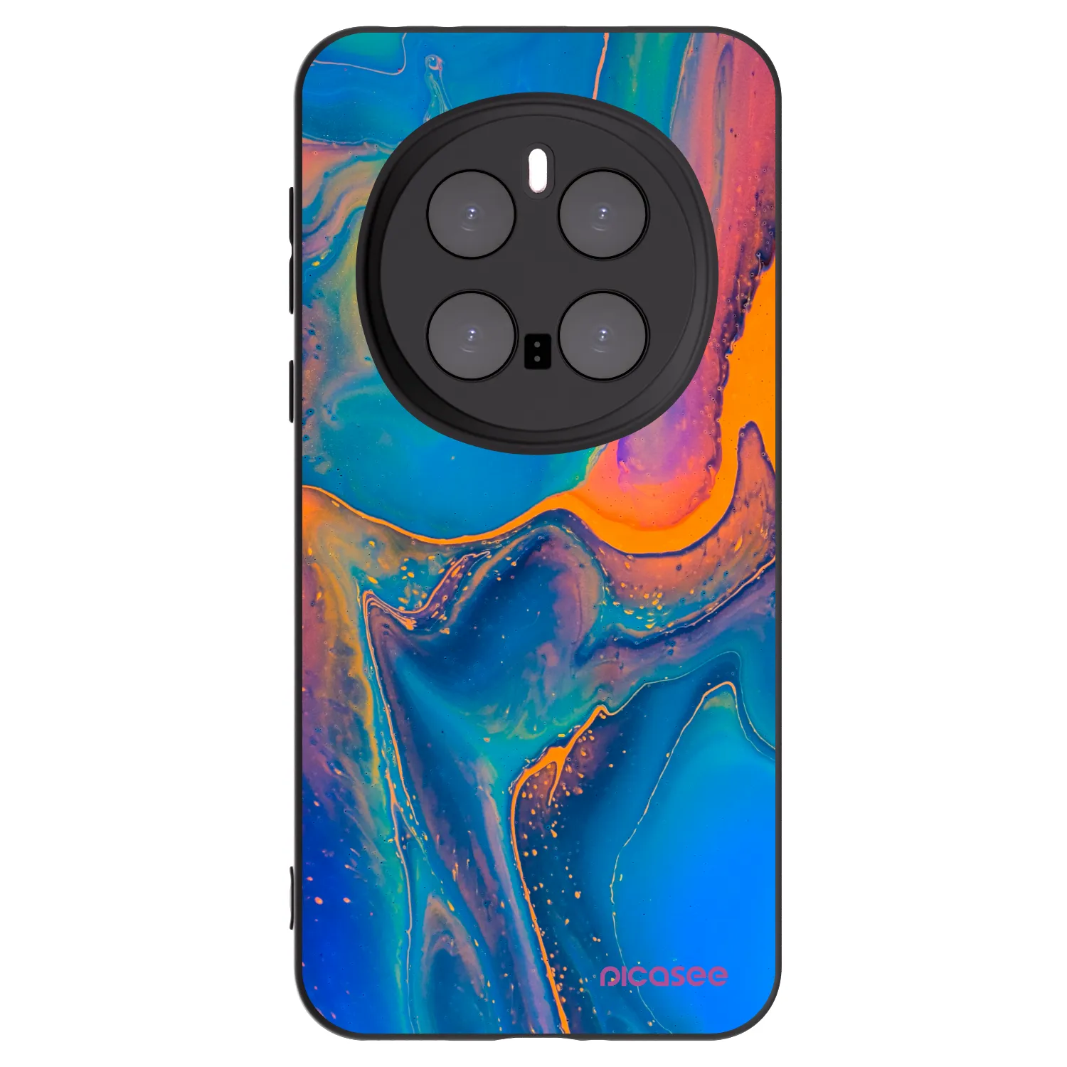 Picasee fekete szilikon tok az alábbi mobiltelefonokra Honor Magic7 Pro 5G - Rainbow