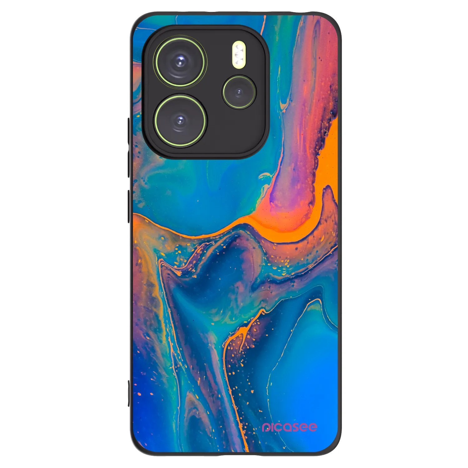 Picasee fekete szilikon tok az alábbi mobiltelefonokra Xiaomi Redmi Note 14 4G - Rainbow