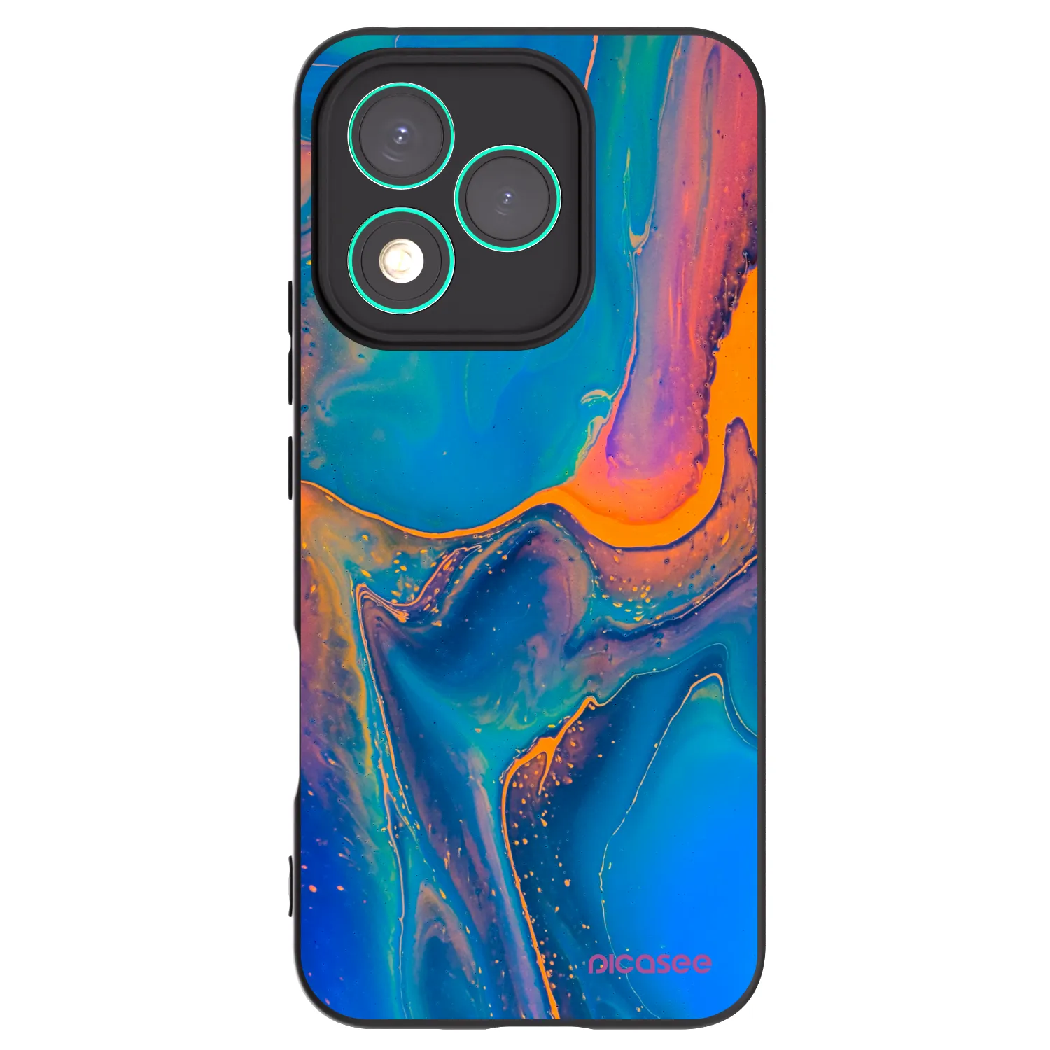 Picasee fekete szilikon tok az alábbi mobiltelefonokra Honor 400 Lite 5G - Rainbow