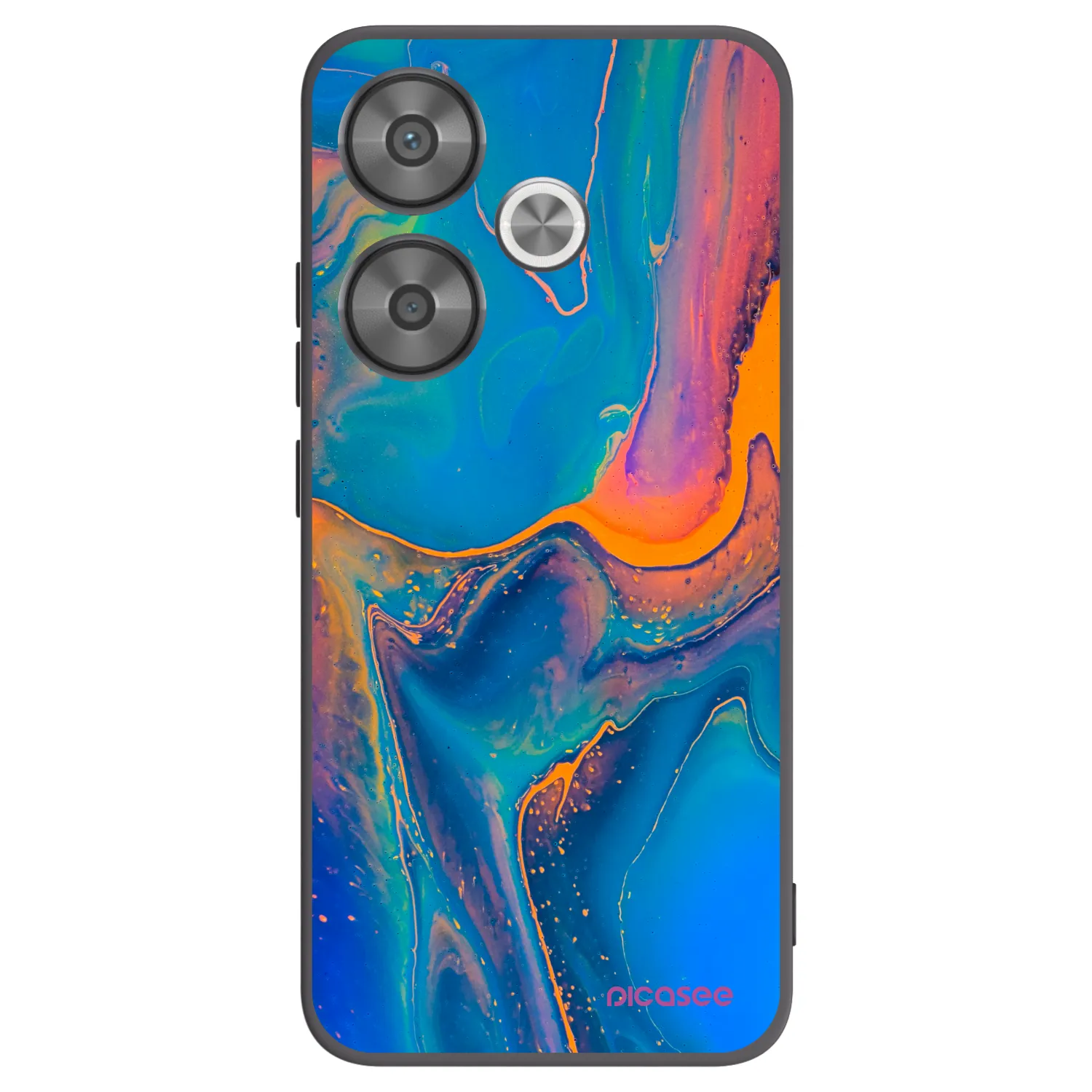 Picasee fekete szilikon tok az alábbi mobiltelefonokra Xiaomi Poco F6 - Rainbow