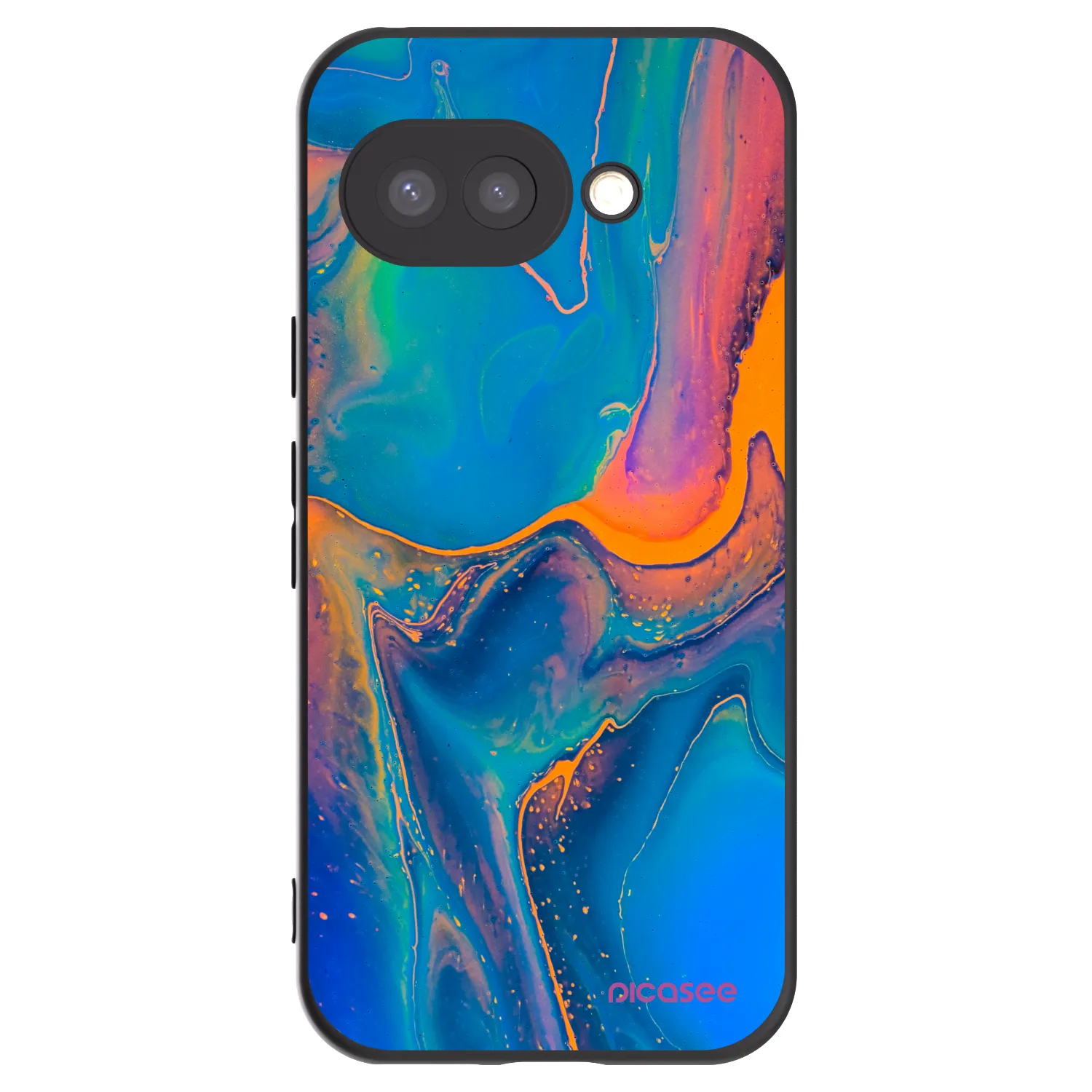 Picasee fekete szilikon tok az alábbi mobiltelefonokra Google Pixel 9a - Rainbow