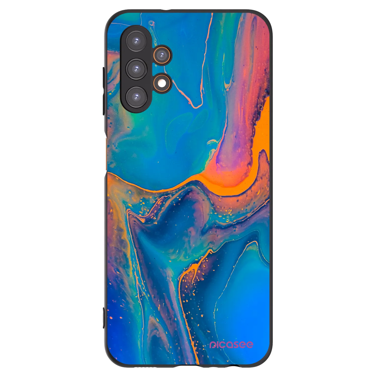 Picasee fekete szilikon tok az alábbi mobiltelefonokra Samsung Galaxy A13 5G - Rainbow