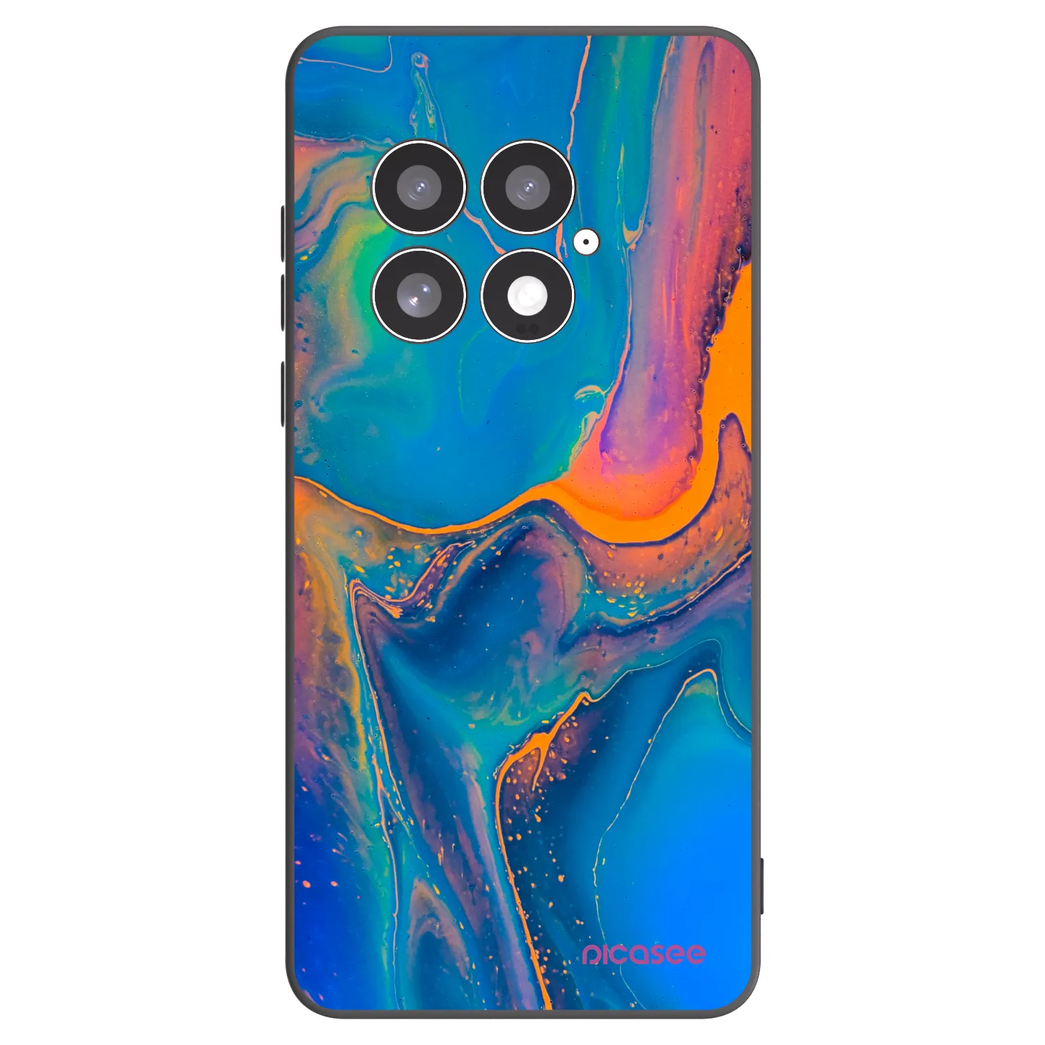 Picasee fekete szilikon tok az alábbi mobiltelefonokra OnePlus 13 5G - Rainbow