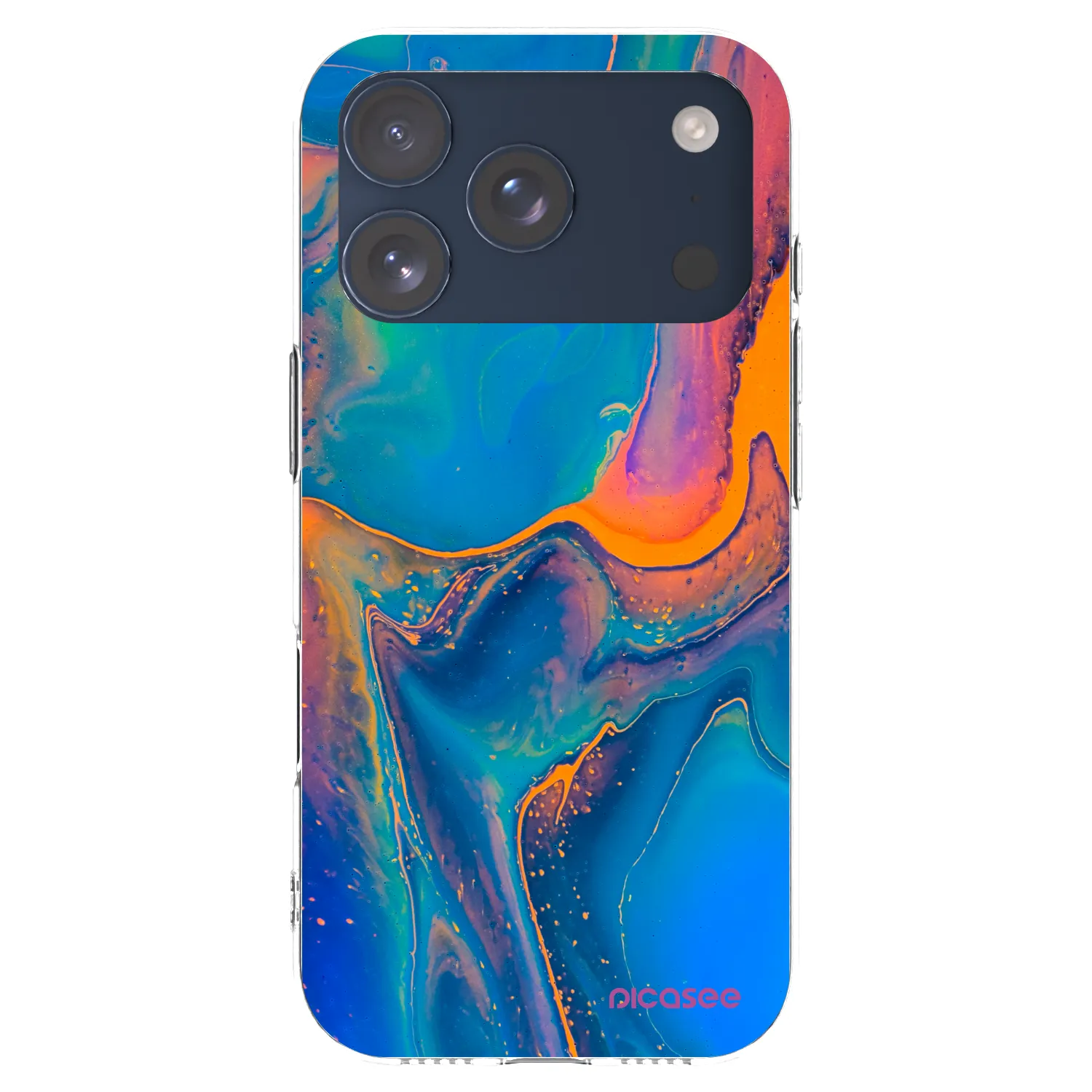 Picasee átlátszó szilikon tok az alábbi mobiltelefonokra Apple iPhone 17 Pro - Rainbow