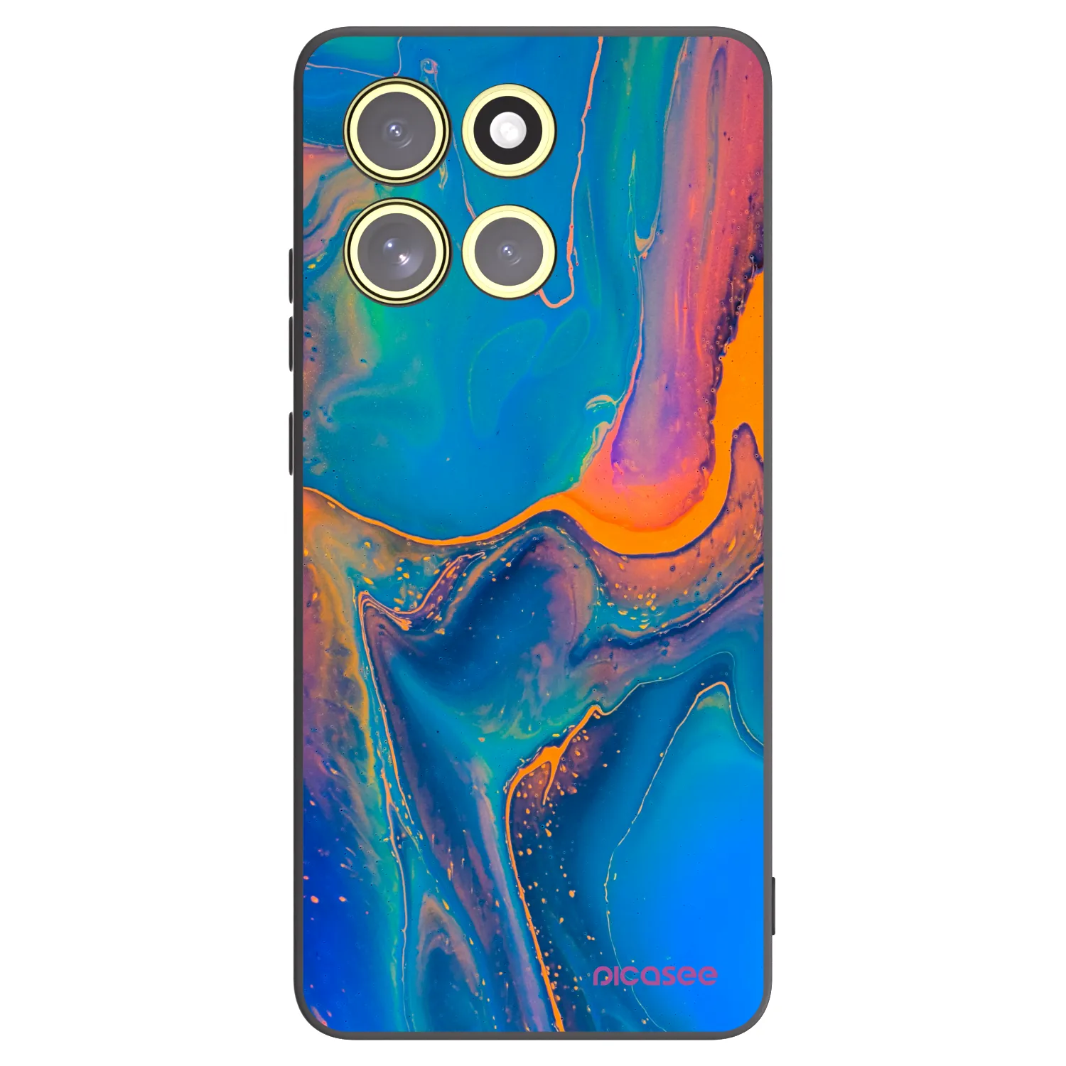 Picasee fekete szilikon tok az alábbi mobiltelefonokra Motorola Moto G86 5G - Rainbow