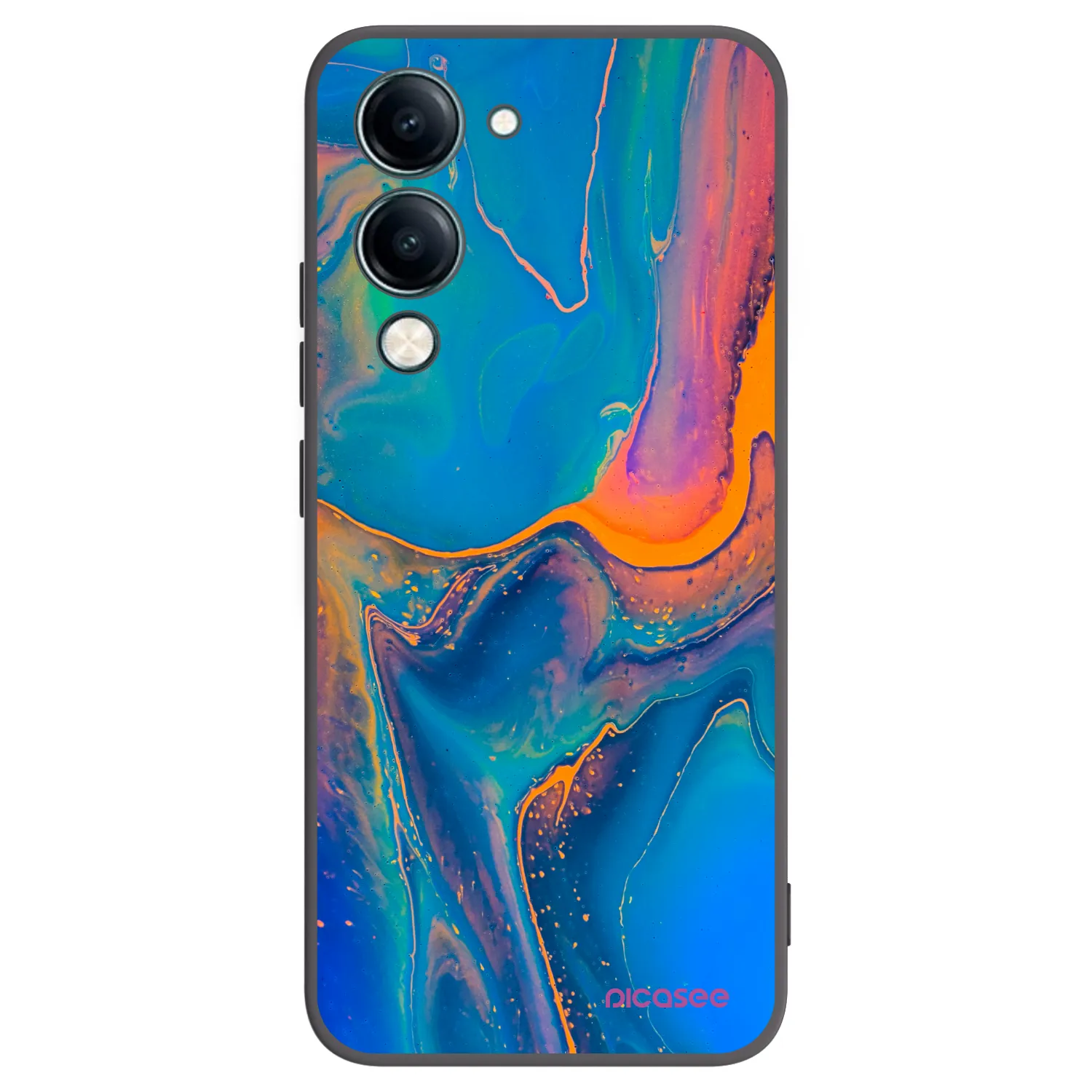 Picasee fekete szilikon tok az alábbi mobiltelefonokra Vivo Y29s 5G - Rainbow