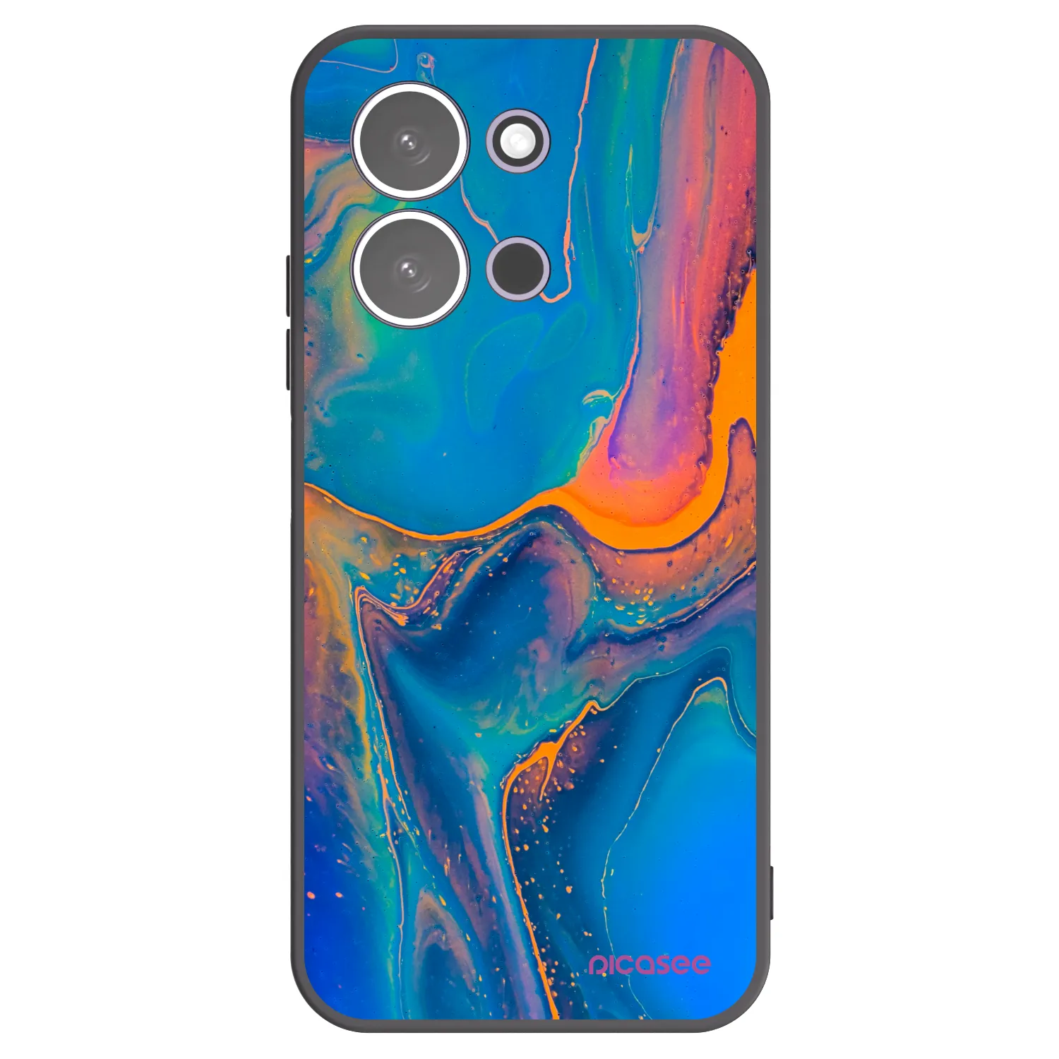 Picasee fekete szilikon tok az alábbi mobiltelefonokra Xiaomi Redmi 15C 5G - Rainbow