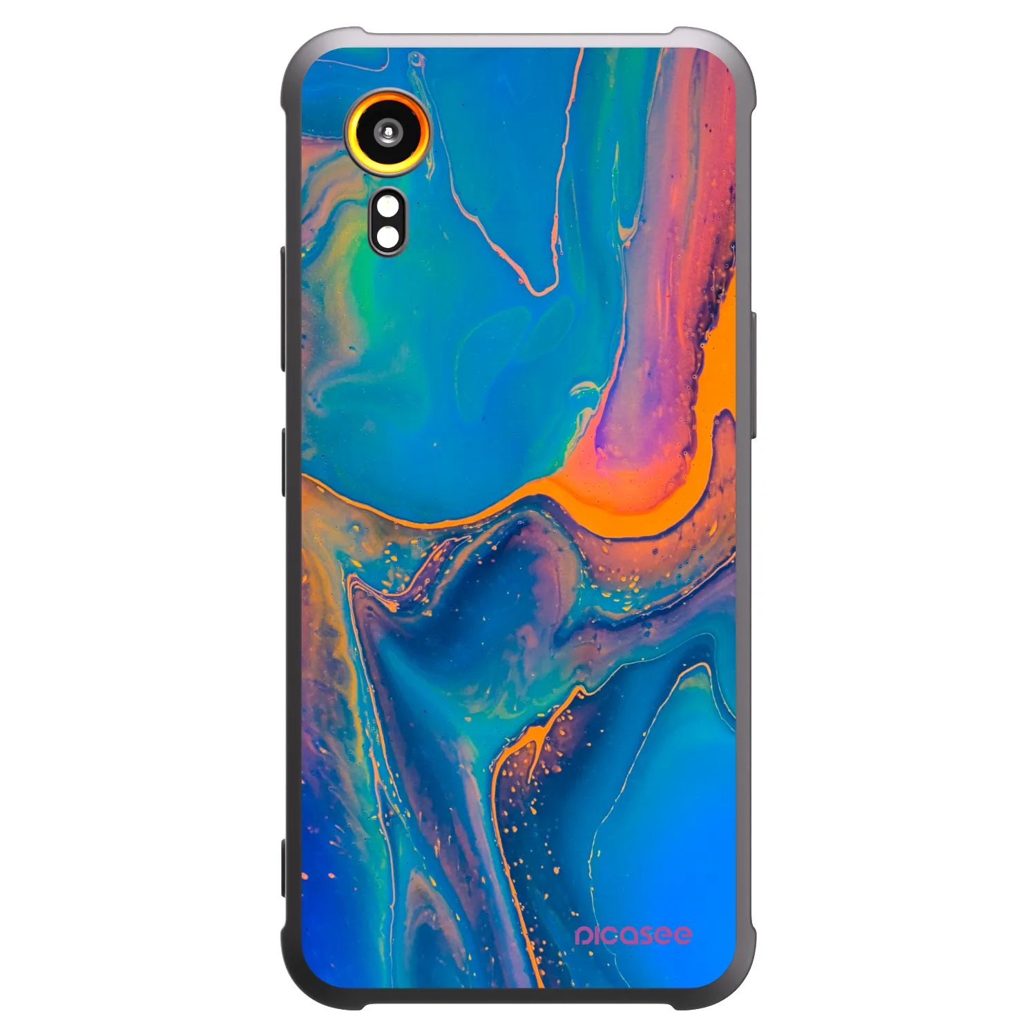 Picasee fekete szilikon tok az alábbi mobiltelefonokra Samsung Galaxy Xcover 7 - Rainbow