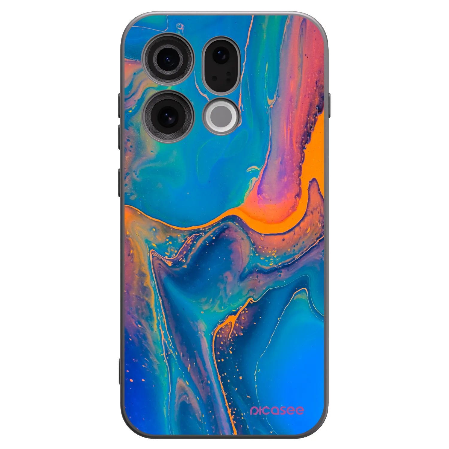 Picasee fekete szilikon tok az alábbi mobiltelefonokra OPPO Find X9 - Rainbow