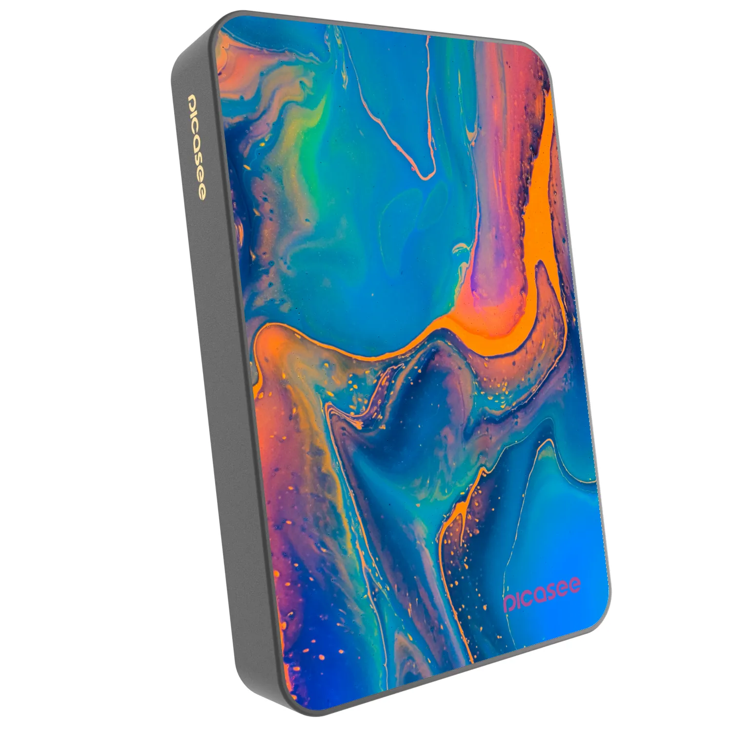 Picasee Powerbank MagSafe 10 000 mAh Szürke - Rainbow