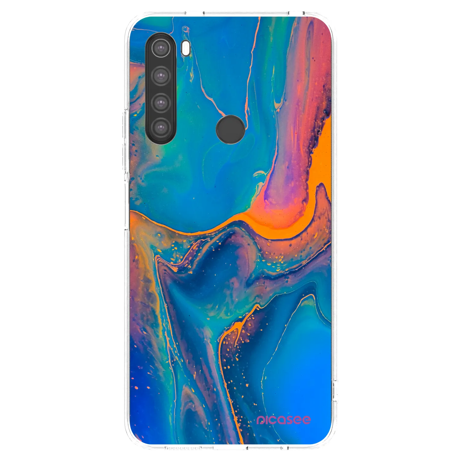 Picasee átlátszó szilikon tok az alábbi mobiltelefonokra Xiaomi Redmi Note 8 - Rainbow