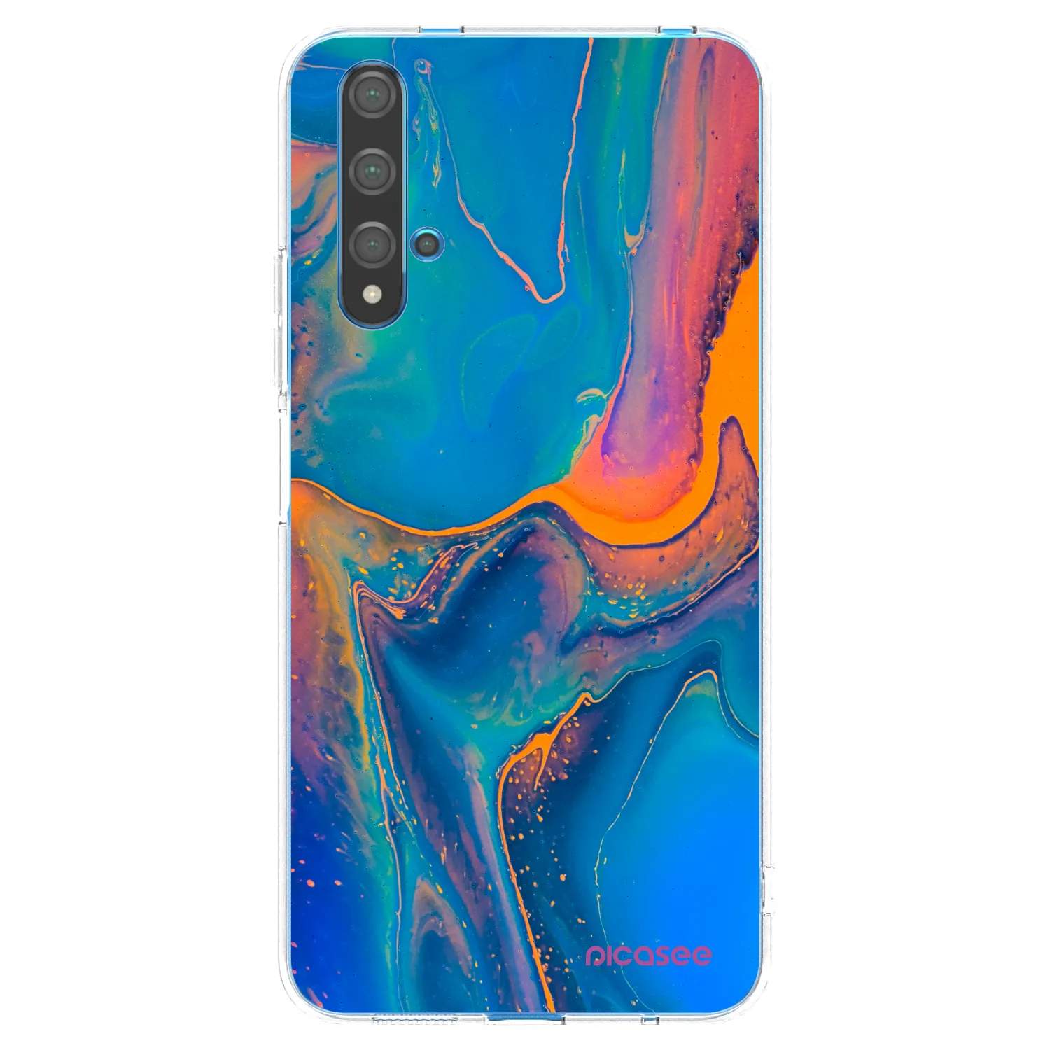 Picasee átlátszó szilikon tok az alábbi mobiltelefonokra Huawei Nova 5T - Rainbow