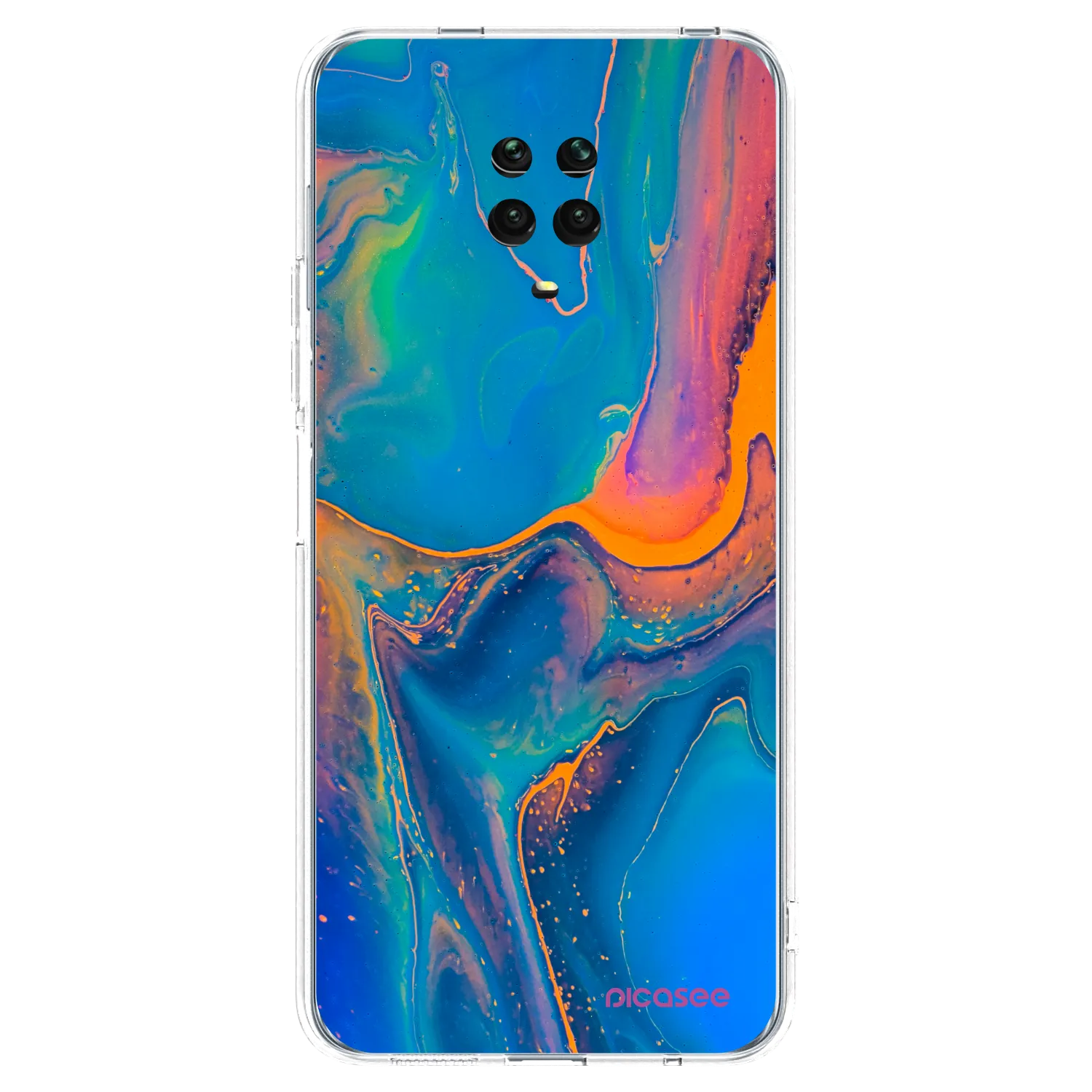Picasee átlátszó szilikon tok az alábbi mobiltelefonokra Xiaomi Redmi Note 9 Pro - Rainbow