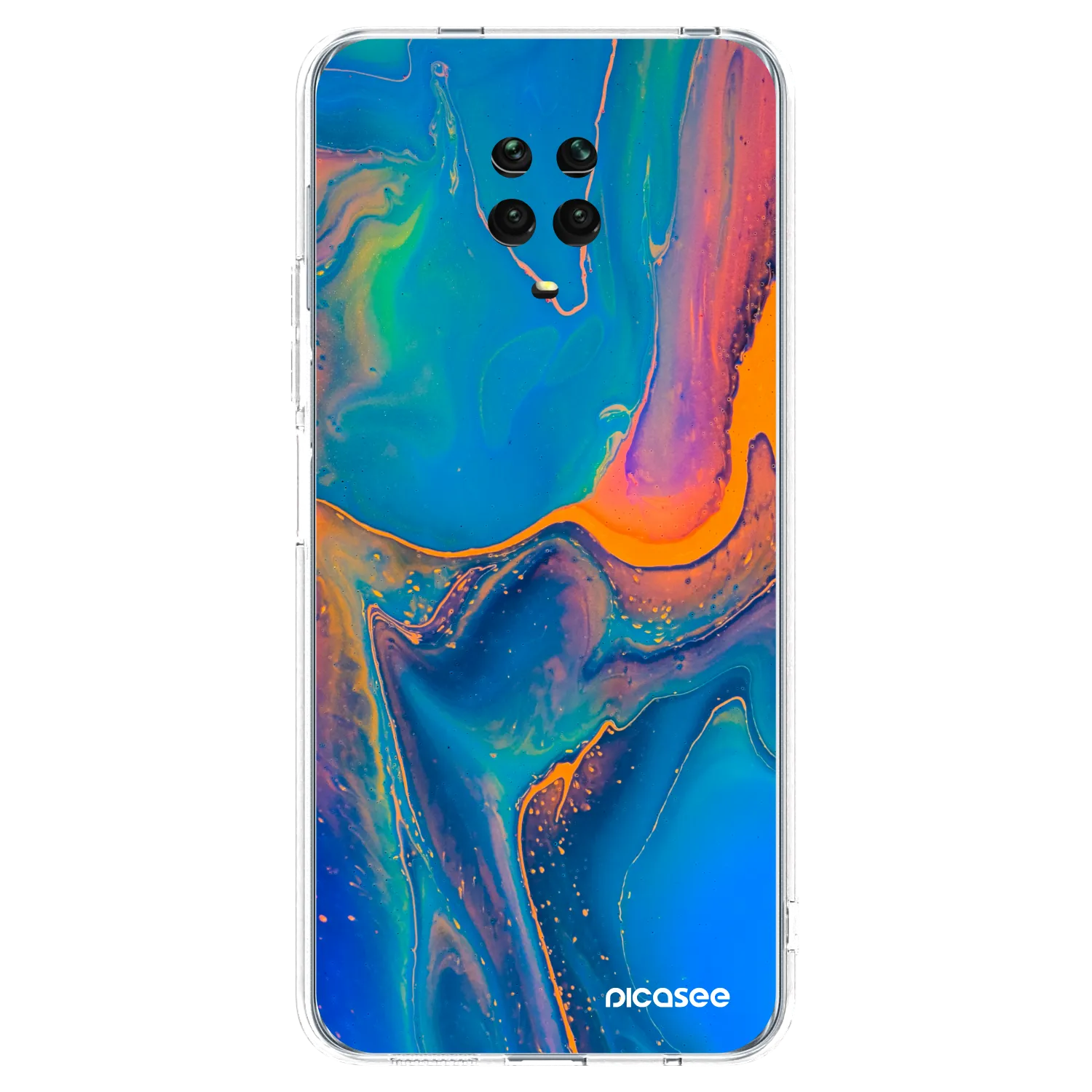 Picasee átlátszó szilikon tok az alábbi mobiltelefonokra Xiaomi Redmi Note 9S - Rainbow