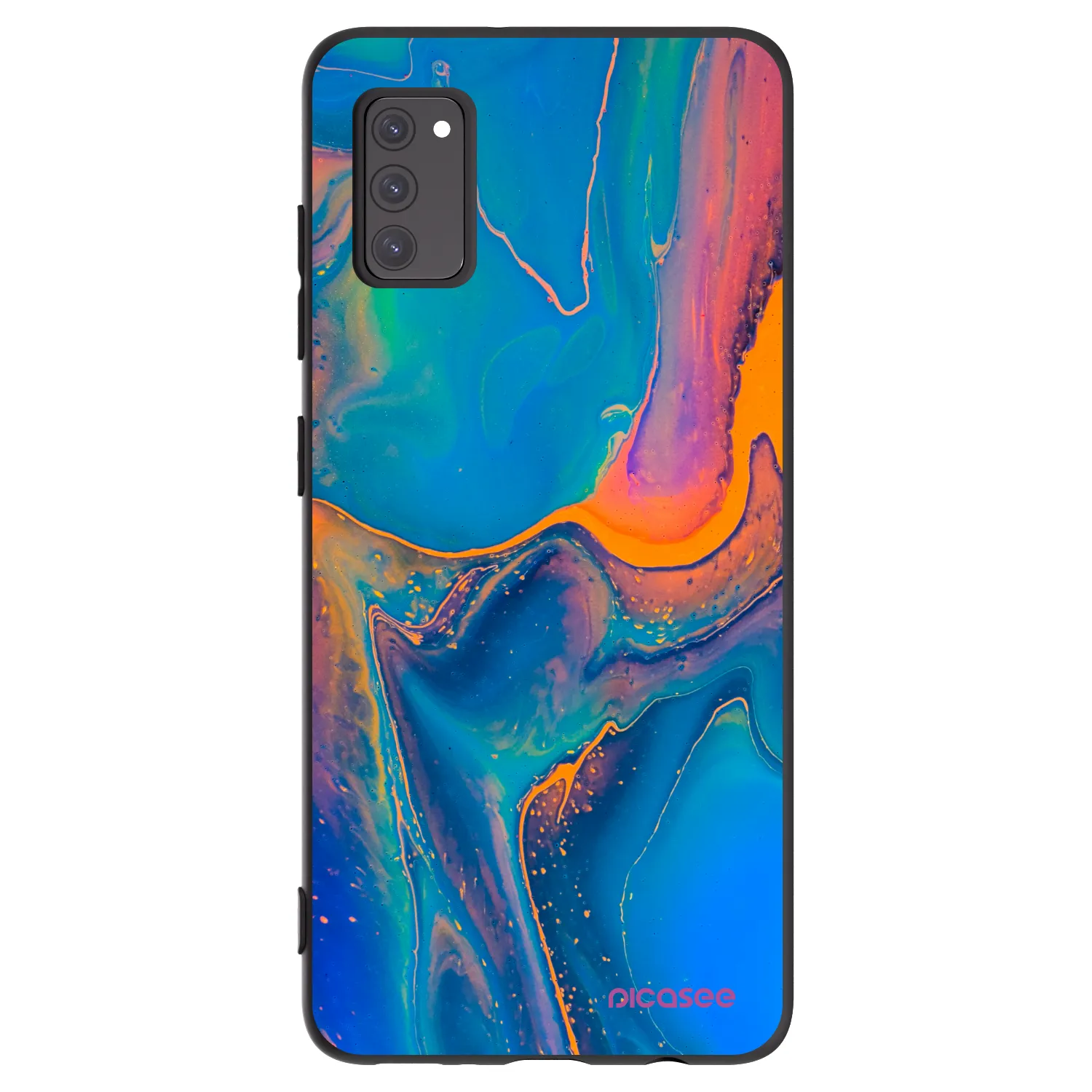Picasee fekete szilikon tok az alábbi mobiltelefonokra Samsung Galaxy A41 A415F - Rainbow