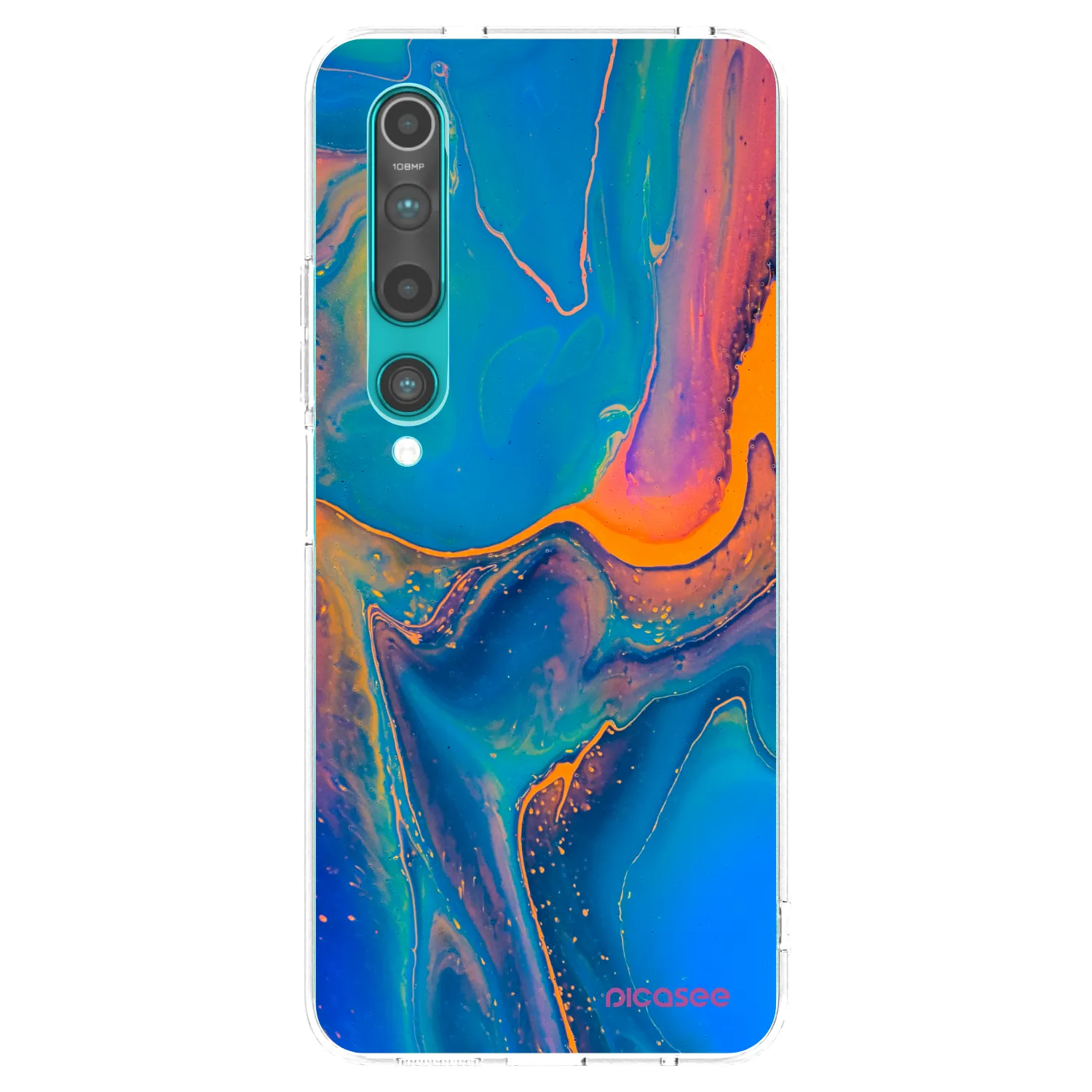 Picasee átlátszó szilikon tok az alábbi mobiltelefonokra Xiaomi Mi 10 - Rainbow