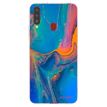 Picasee átlátszó szilikon tok az alábbi mobiltelefonokra Samsung Galaxy A20s - Rainbow