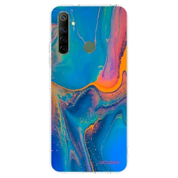Picasee átlátszó szilikon tok az alábbi mobiltelefonokra Realme 6i - Rainbow