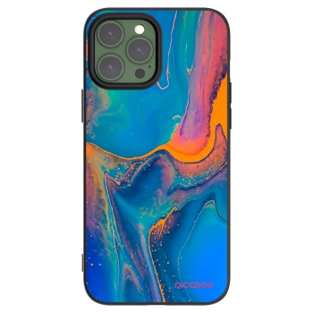 Picasee fekete szilikon tok az alábbi mobiltelefonokra Apple iPhone 13 Pro Max - Rainbow