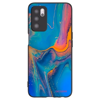 Picasee fekete szilikon tok az alábbi mobiltelefonokra OPPO A16s - Rainbow