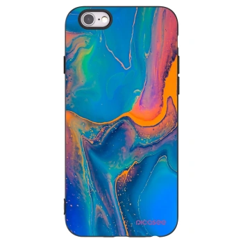 Picasee fekete szilikon tok az alábbi mobiltelefonokra Apple iPhone 6/6S - Rainbow