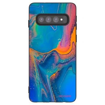 Picasee fekete szilikon tok az alábbi mobiltelefonokra Samsung Galaxy S10 G973 - Rainbow