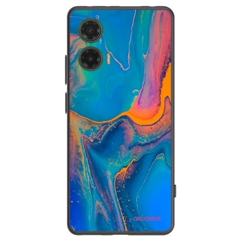 Picasee fekete szilikon tok az alábbi mobiltelefonokra Motorola Moto G35 5G - Rainbow