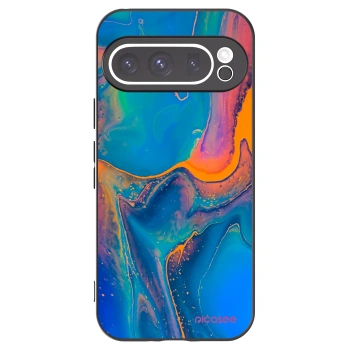 Picasee fekete szilikon tok az alábbi mobiltelefonokra Google Pixel 9 Pro - Rainbow