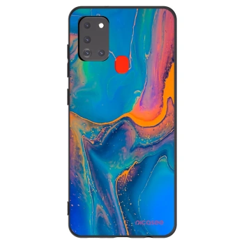Picasee fekete szilikon tok az alábbi mobiltelefonokra Samsung Galaxy A21s - Rainbow