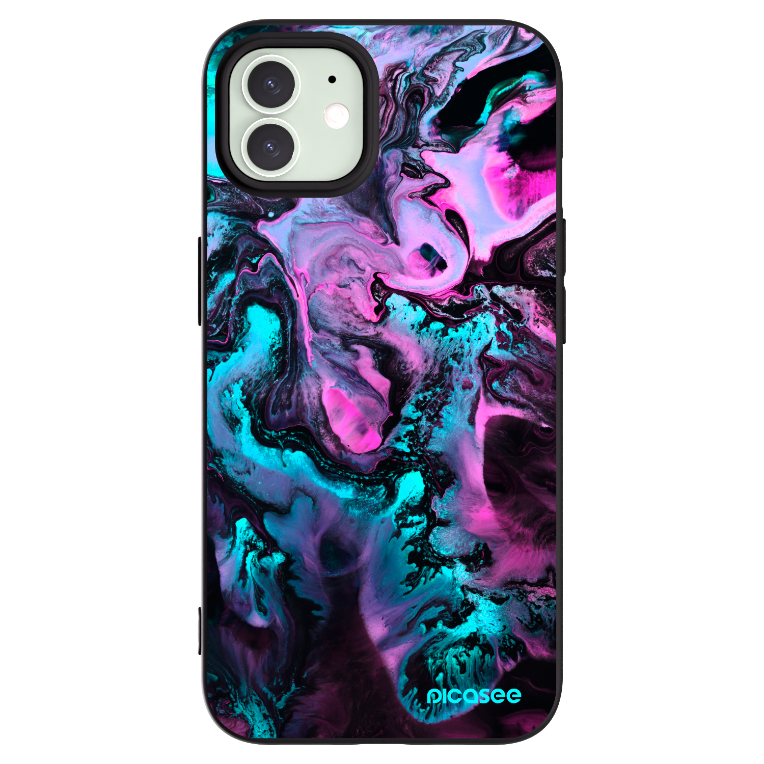 Picasee fekete szilikon tok az alábbi mobiltelefonokra Apple iPhone 12 - Lean