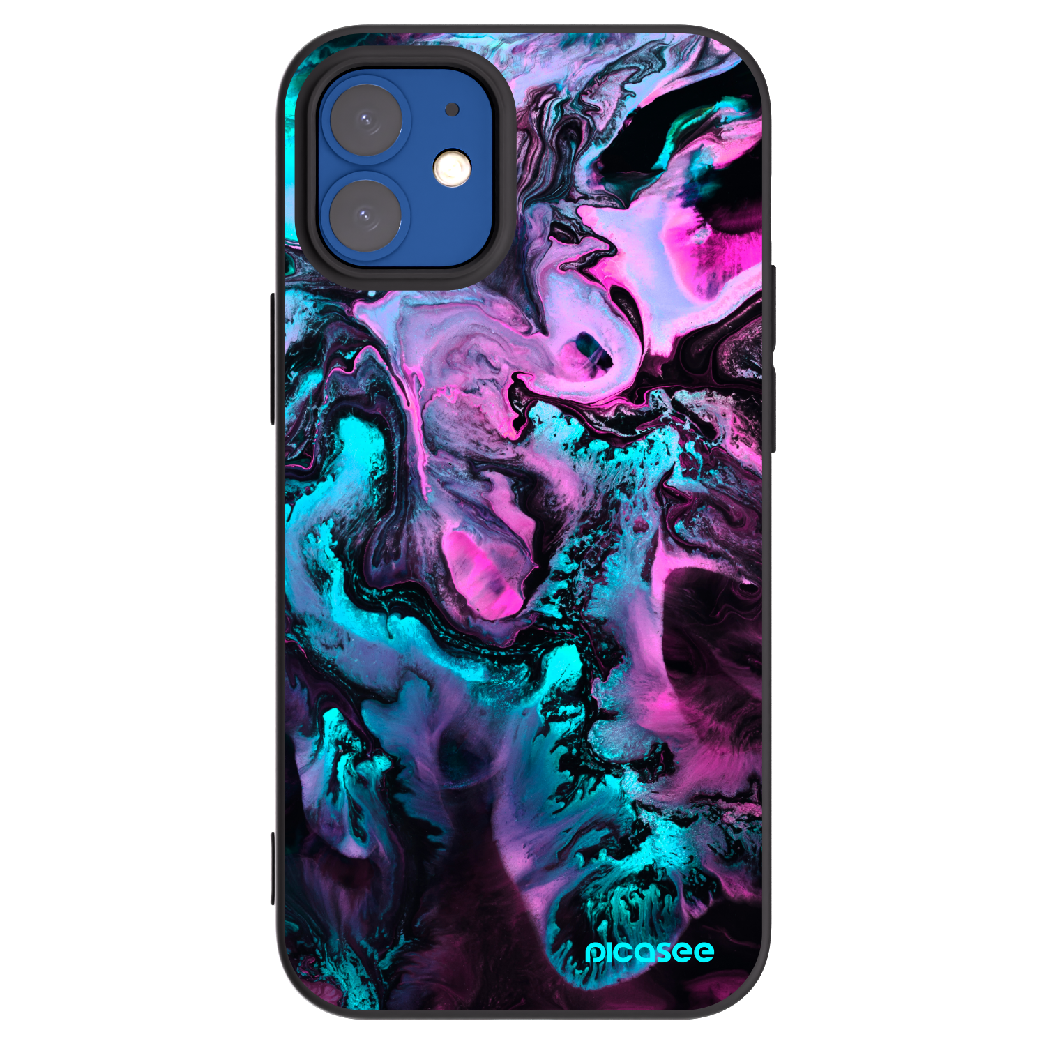 Picasee fekete szilikon tok az alábbi mobiltelefonokra Apple iPhone 12 mini - Lean