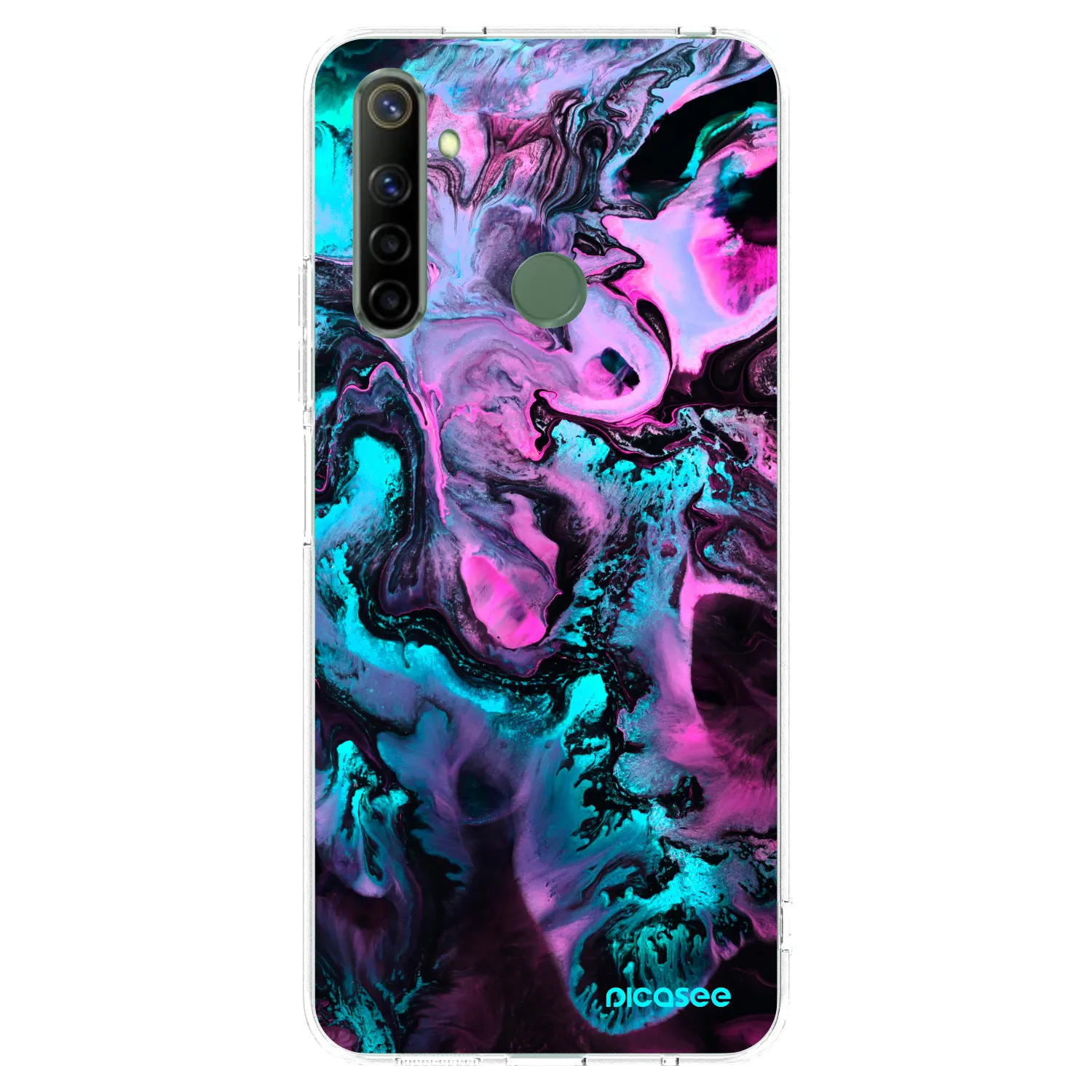 Picasee átlátszó szilikon tok az alábbi mobiltelefonokra Realme 6i - Lean