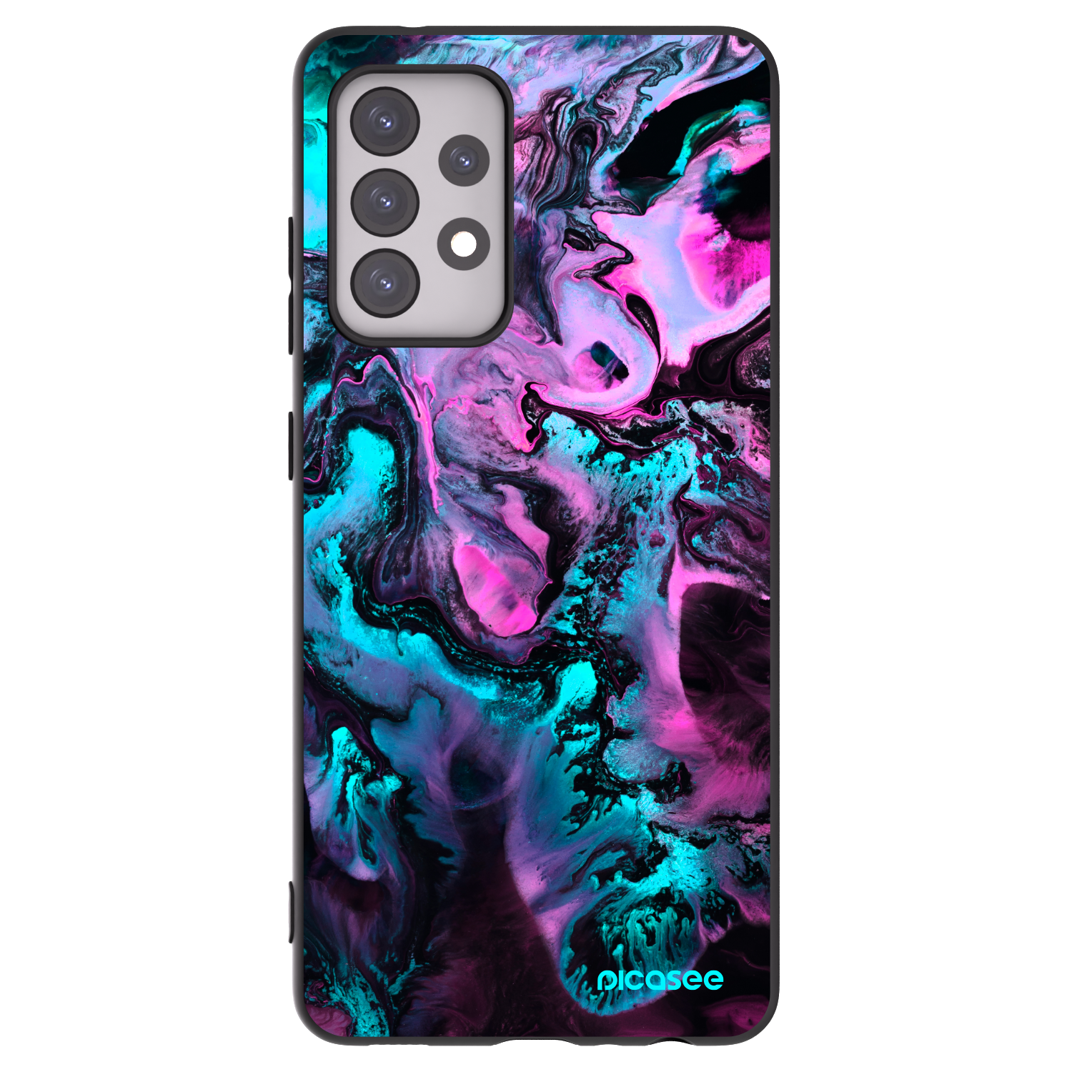 Picasee fekete szilikon tok az alábbi mobiltelefonokra Samsung Galaxy A52 5G A525F - Lean