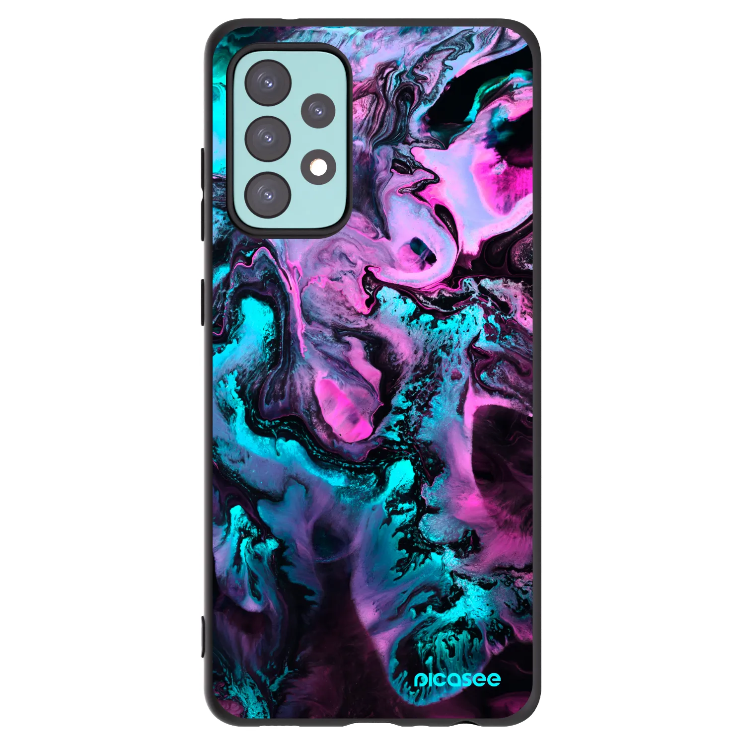 Picasee fekete szilikon tok az alábbi mobiltelefonokra Samsung Galaxy A72 A725F - Lean