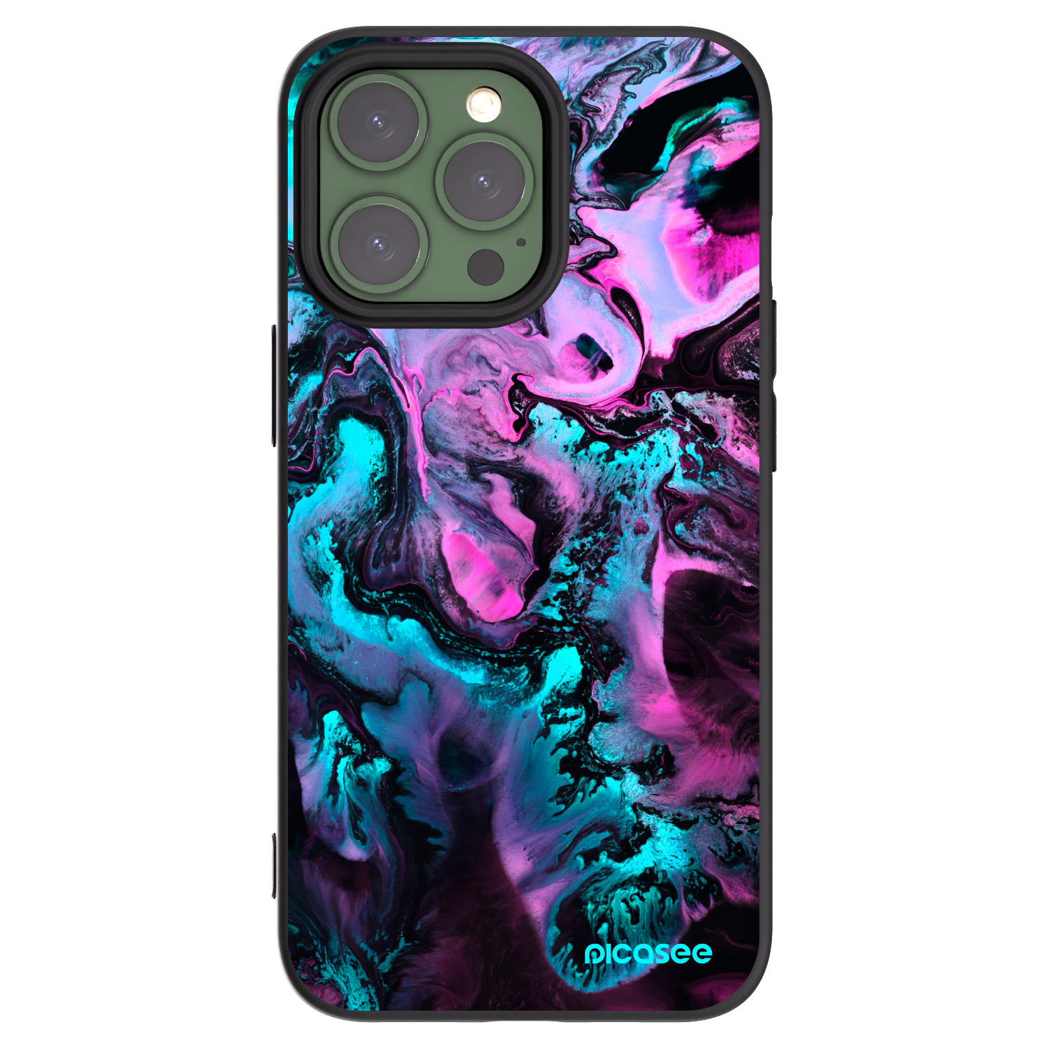 Picasee fekete szilikon tok az alábbi mobiltelefonokra Apple iPhone 13 Pro - Lean