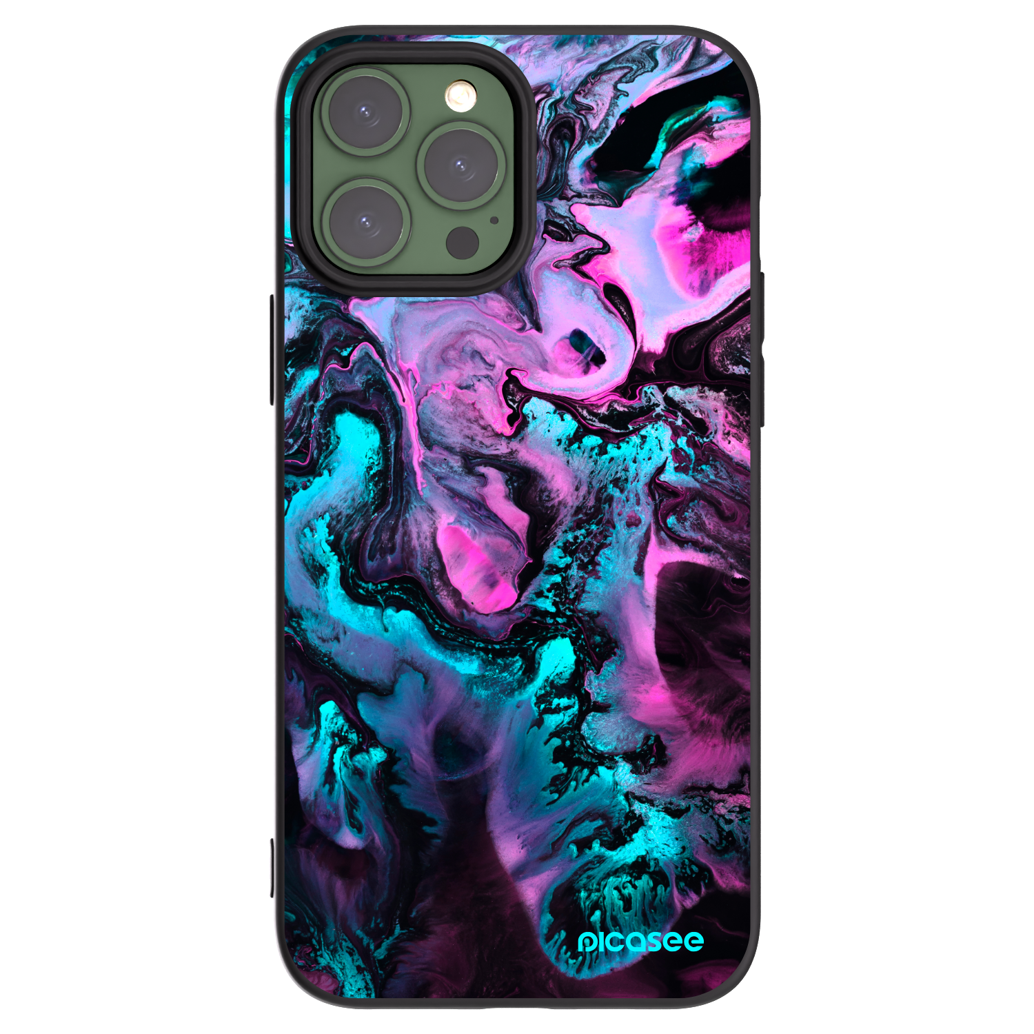 Picasee fekete szilikon tok az alábbi mobiltelefonokra Apple iPhone 13 Pro Max - Lean